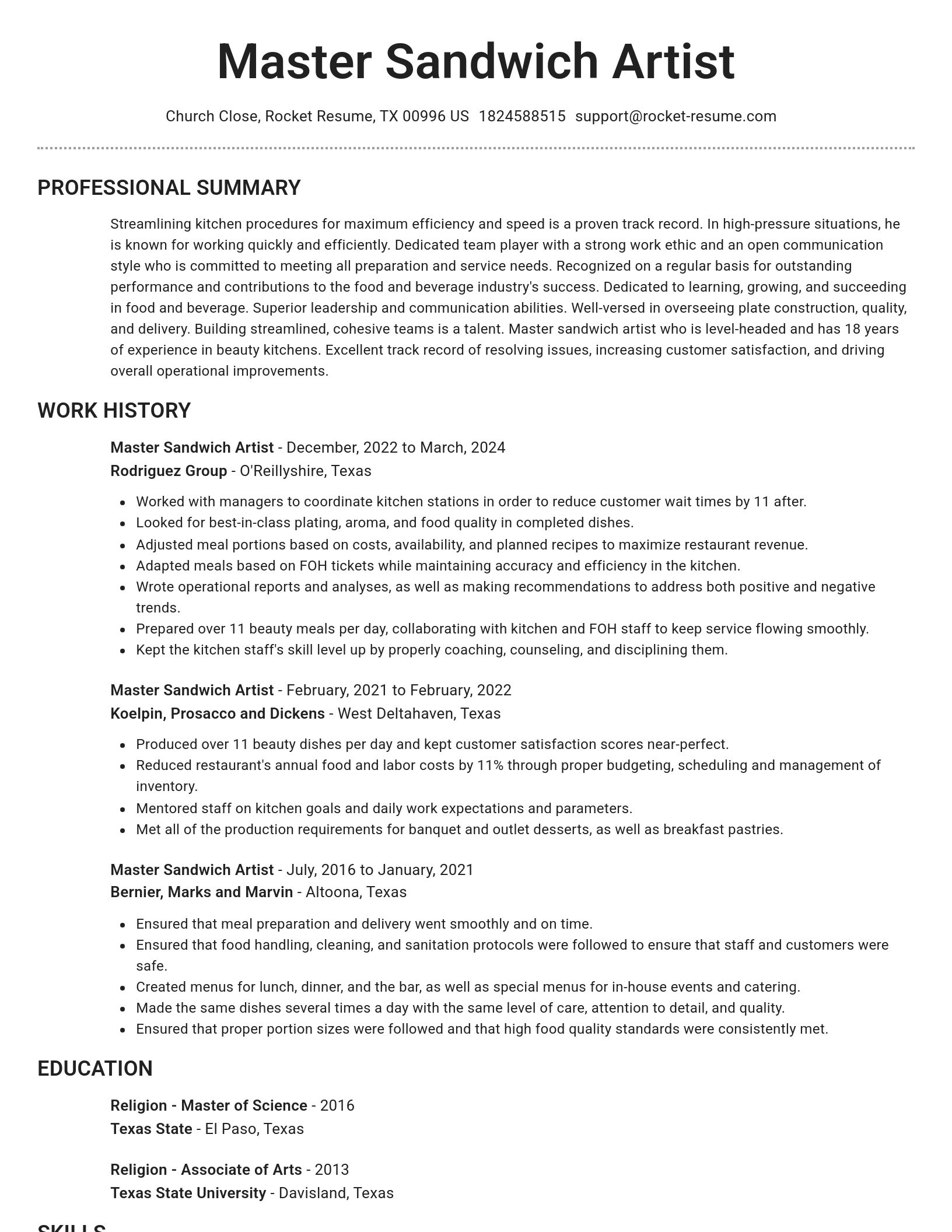 Brilliant resume template