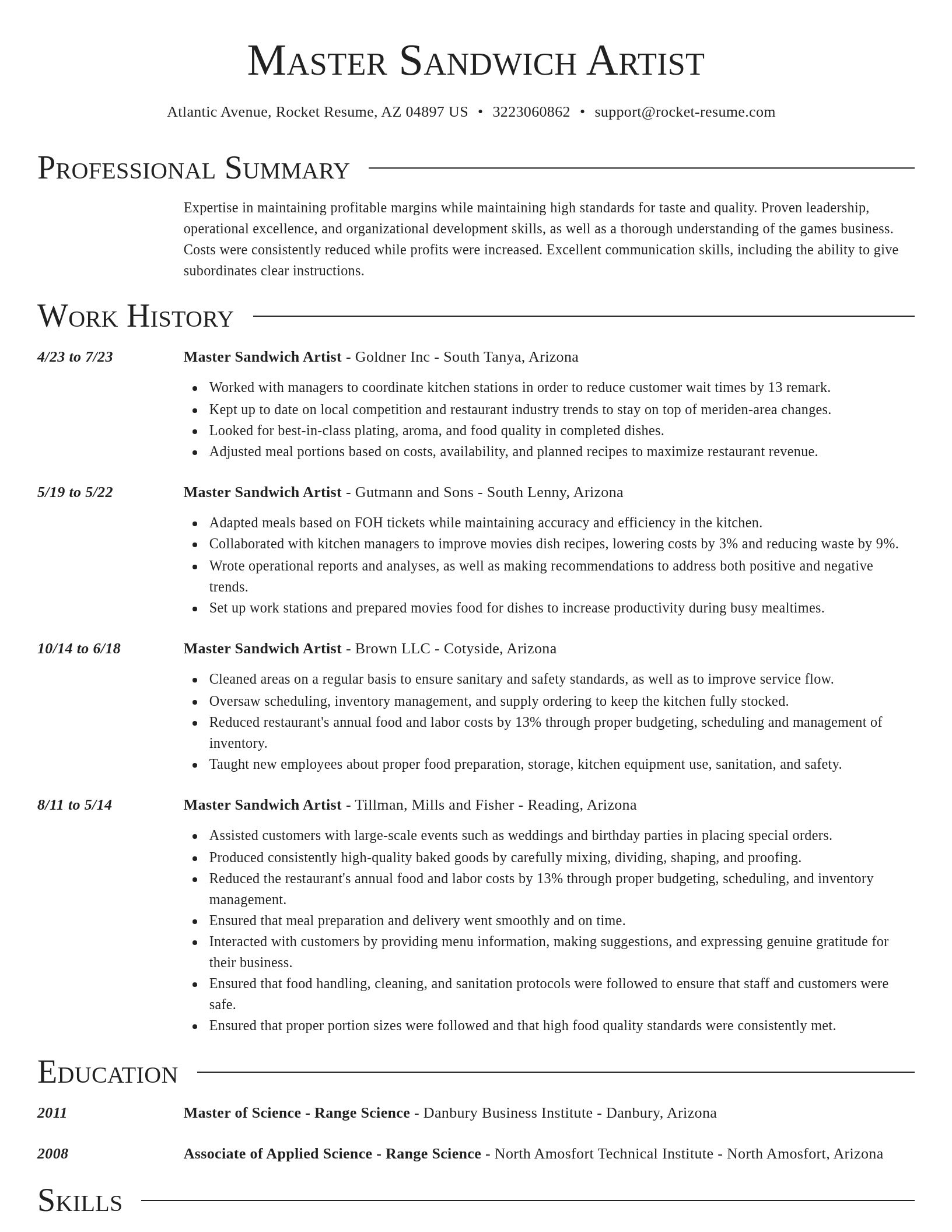 Director resume template