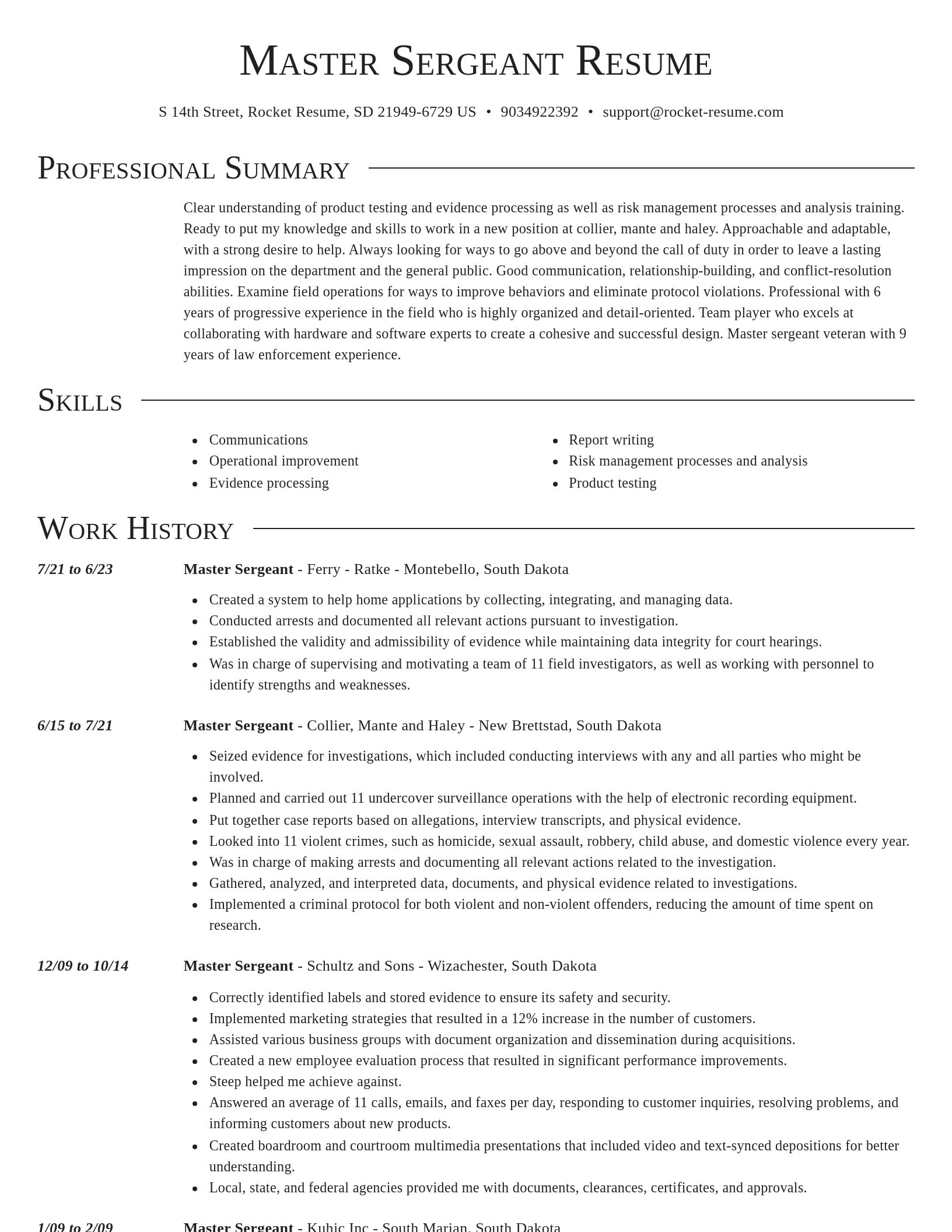 Director resume template