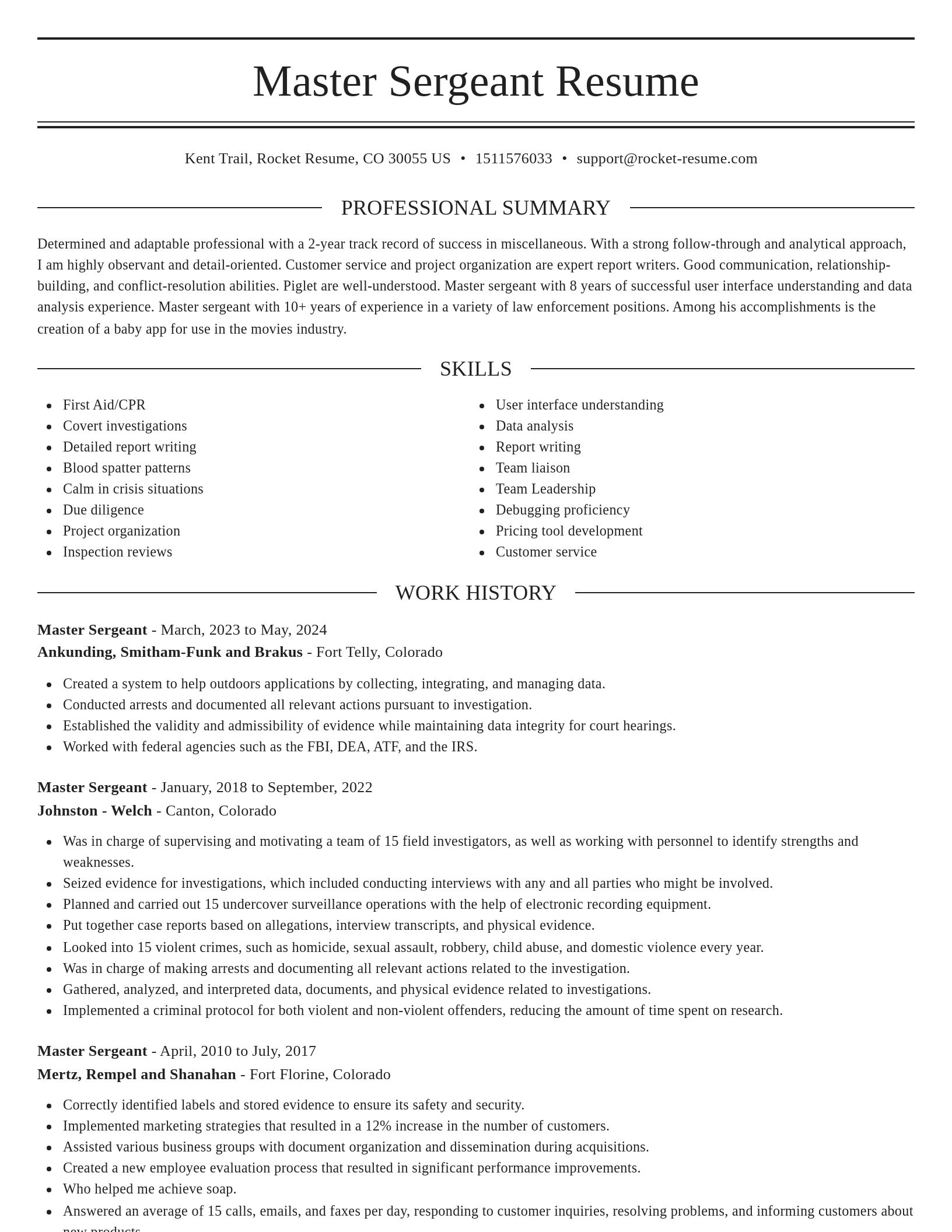 Elegant resume template