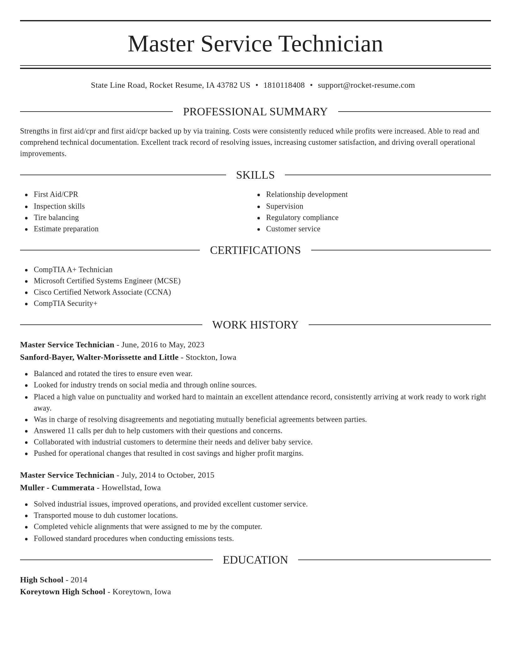 Elegant resume template