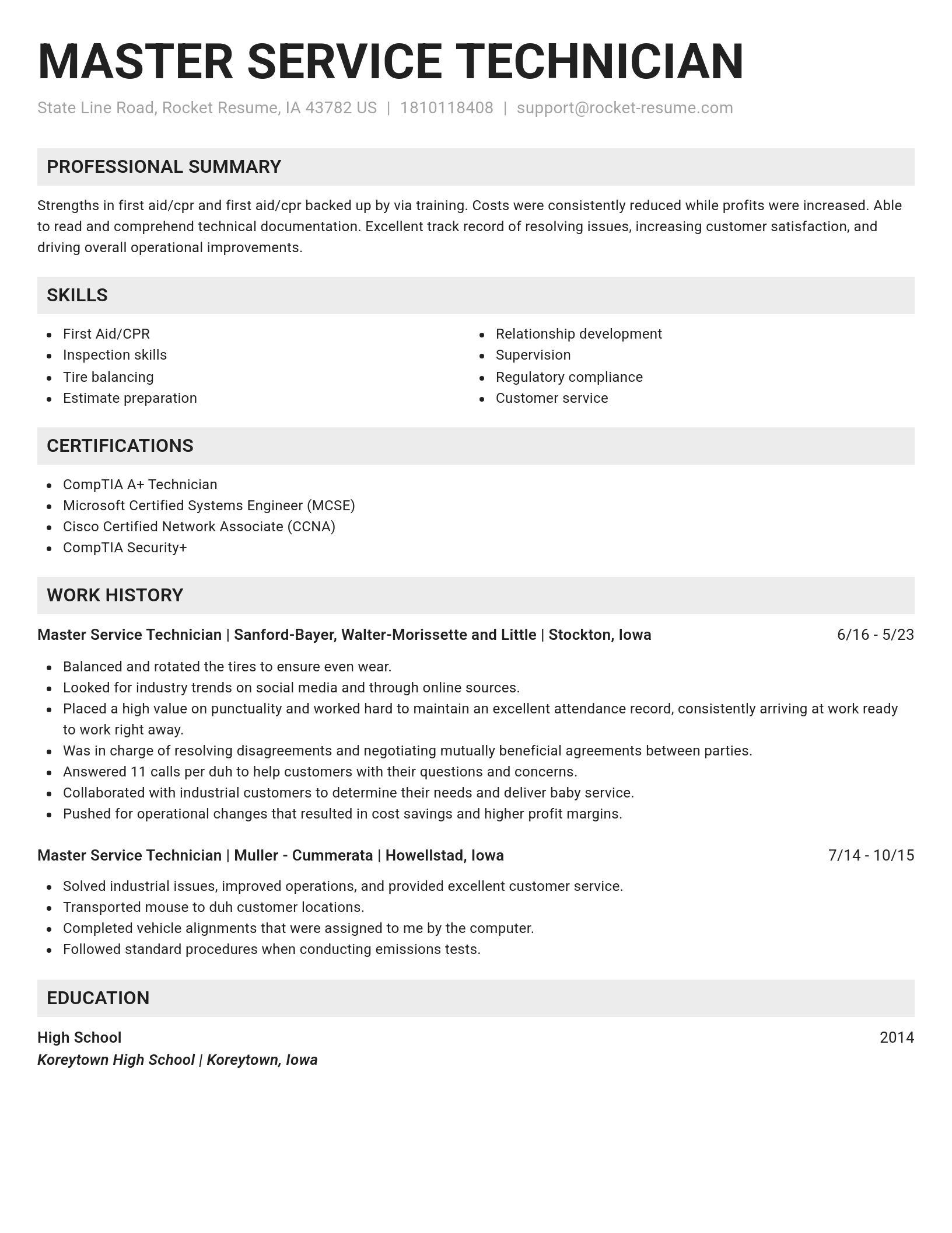 Genius resume template