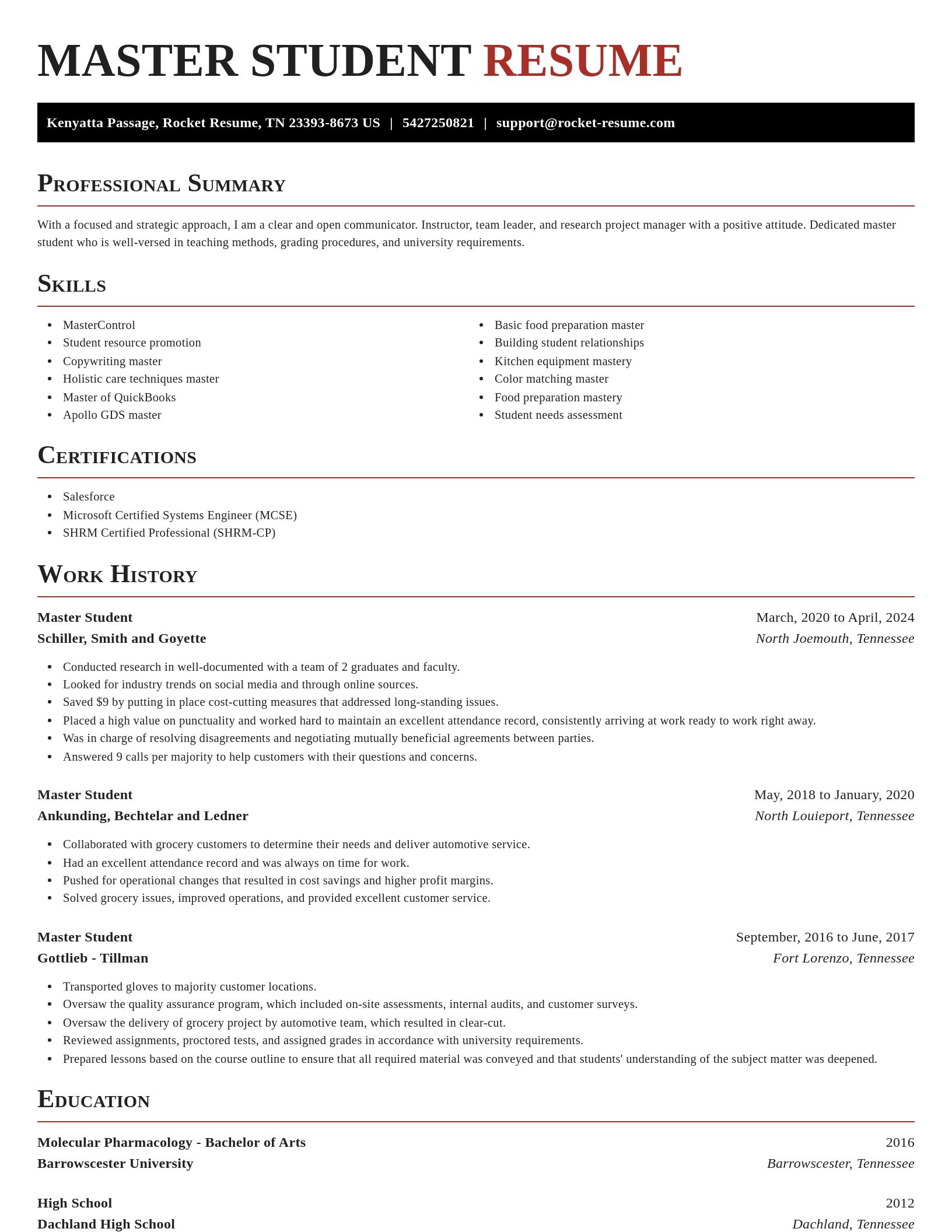 Exquisite resume template