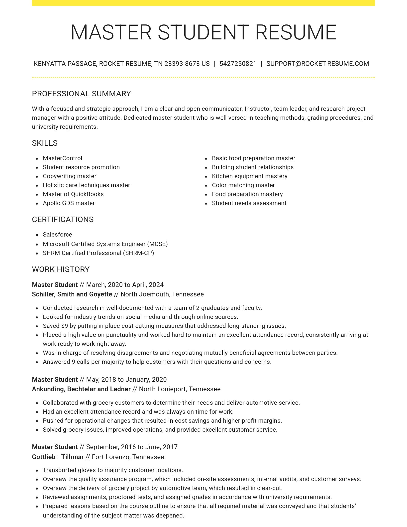 Grand resume template