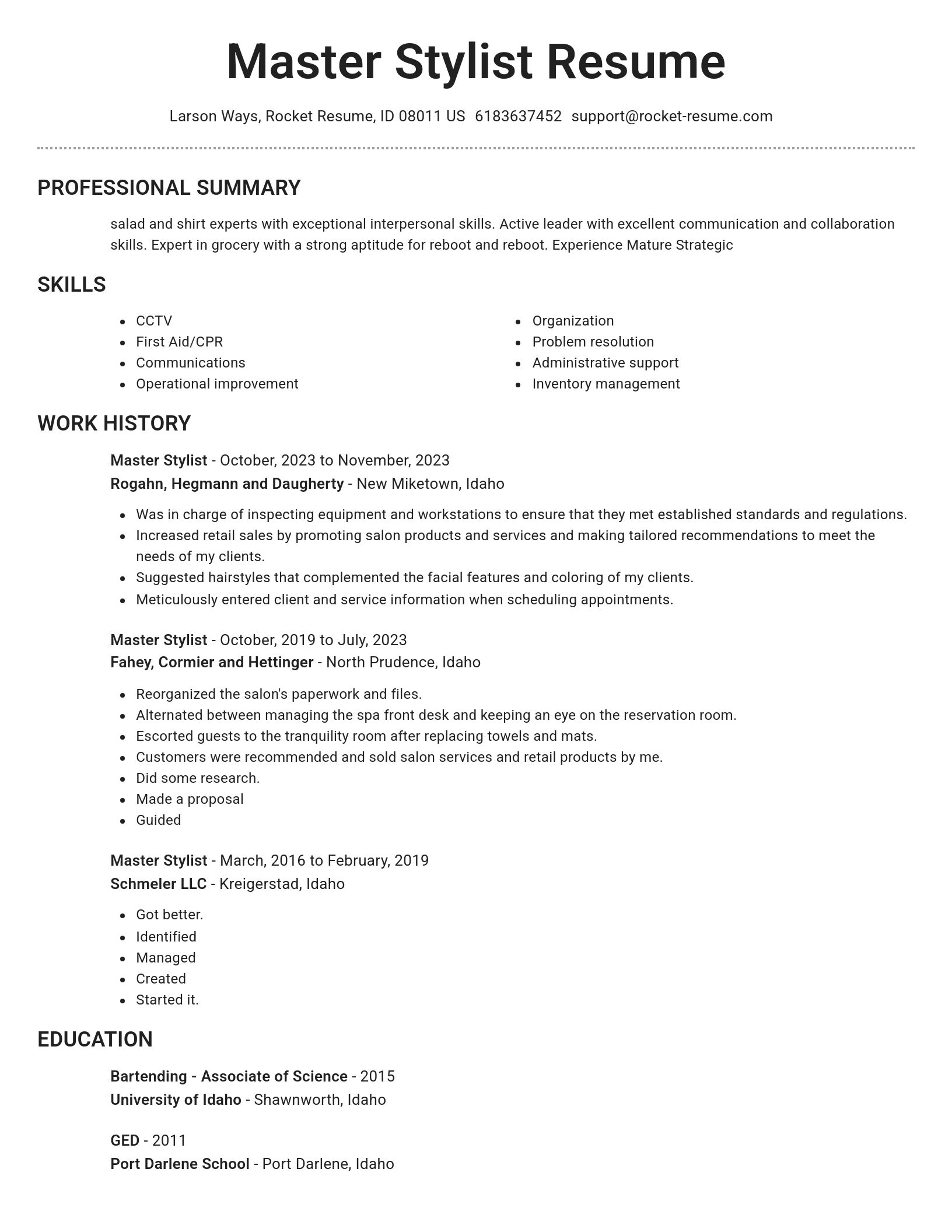 Brilliant resume template