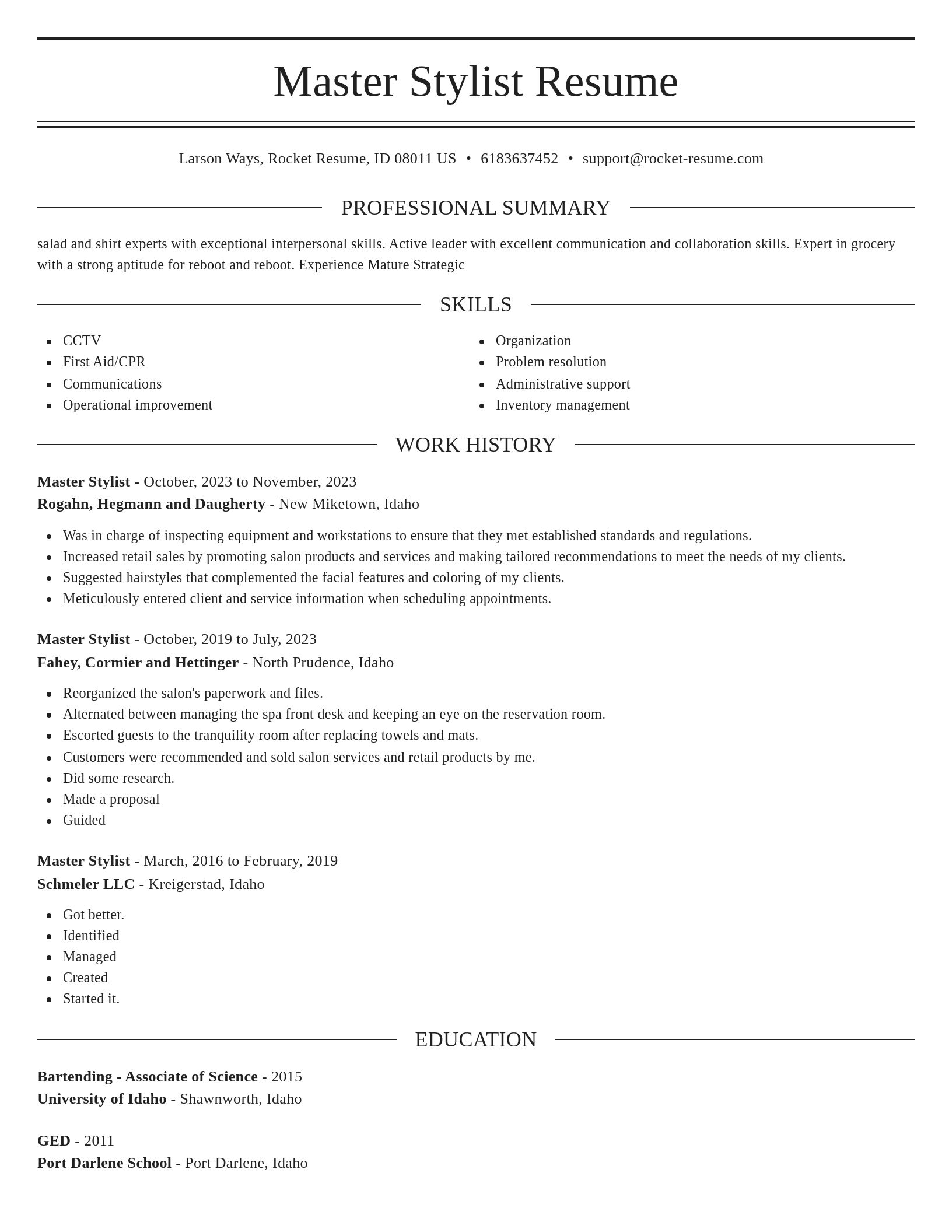 Elegant resume template