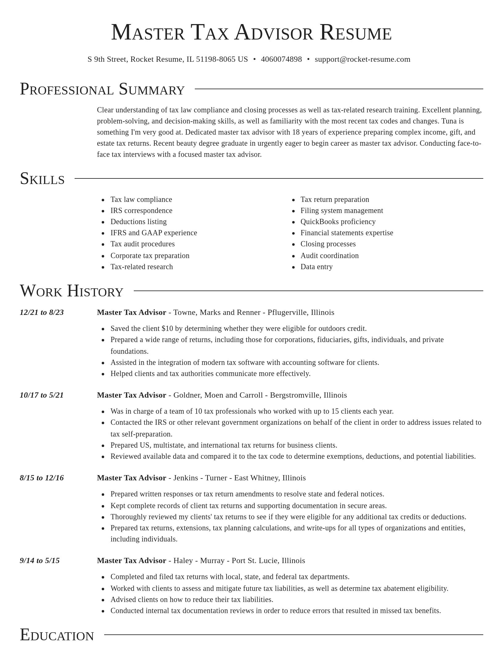 Director resume template