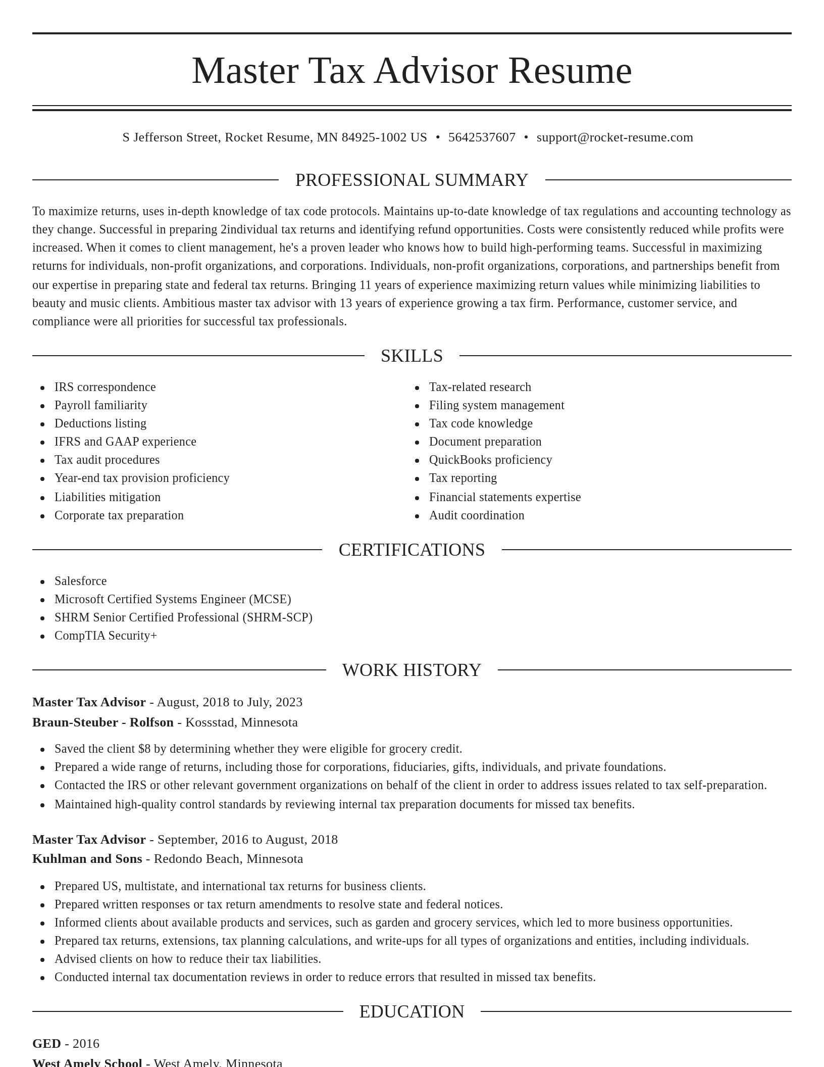 Elegant resume template