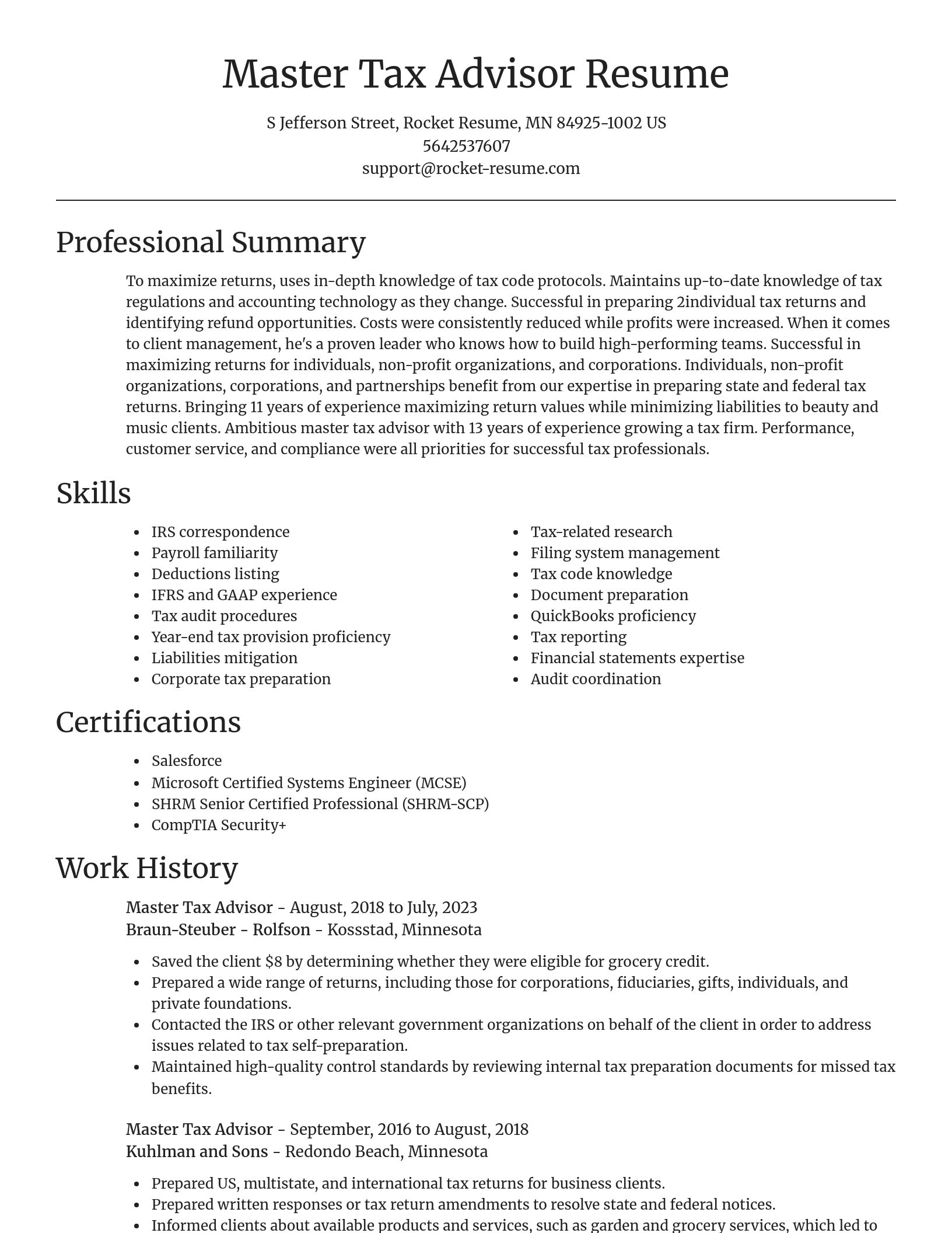 Focal Point resume template