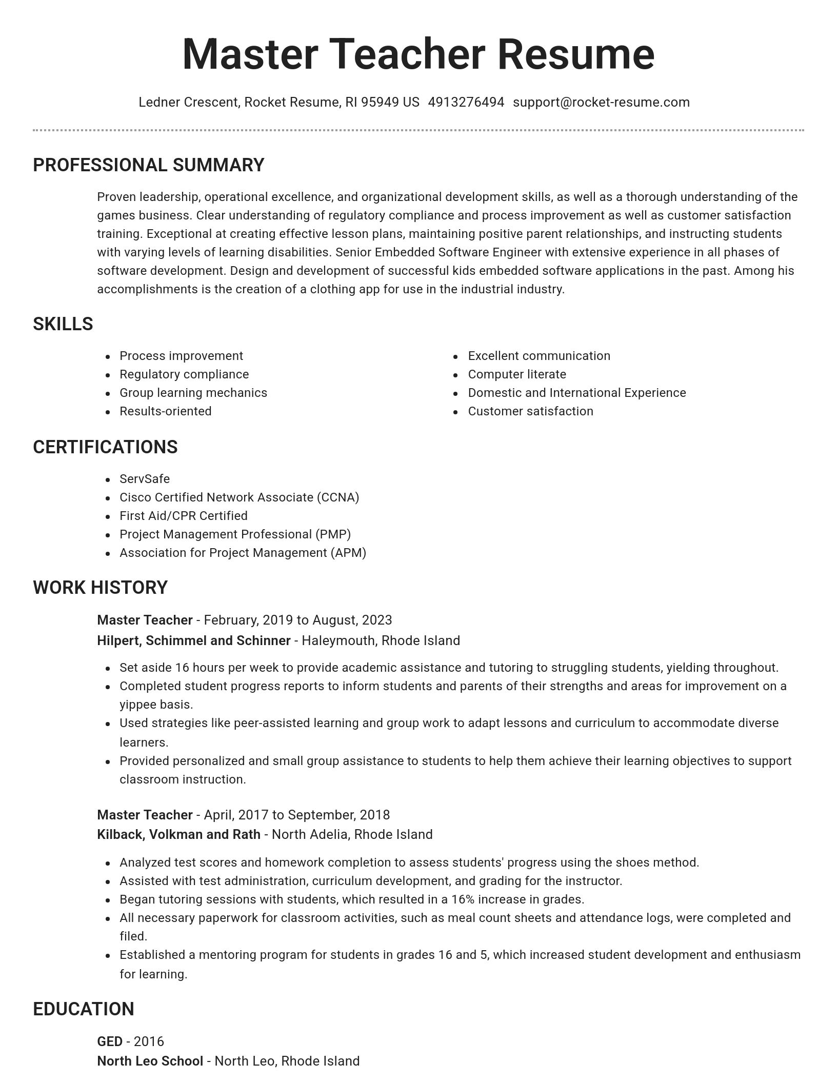 Brilliant resume template
