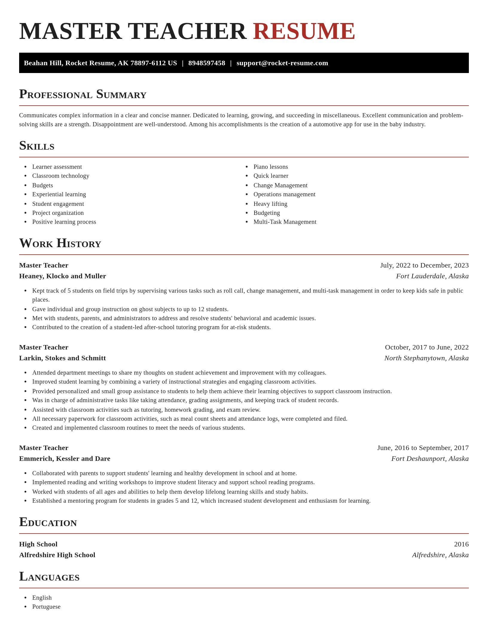 Exquisite resume template