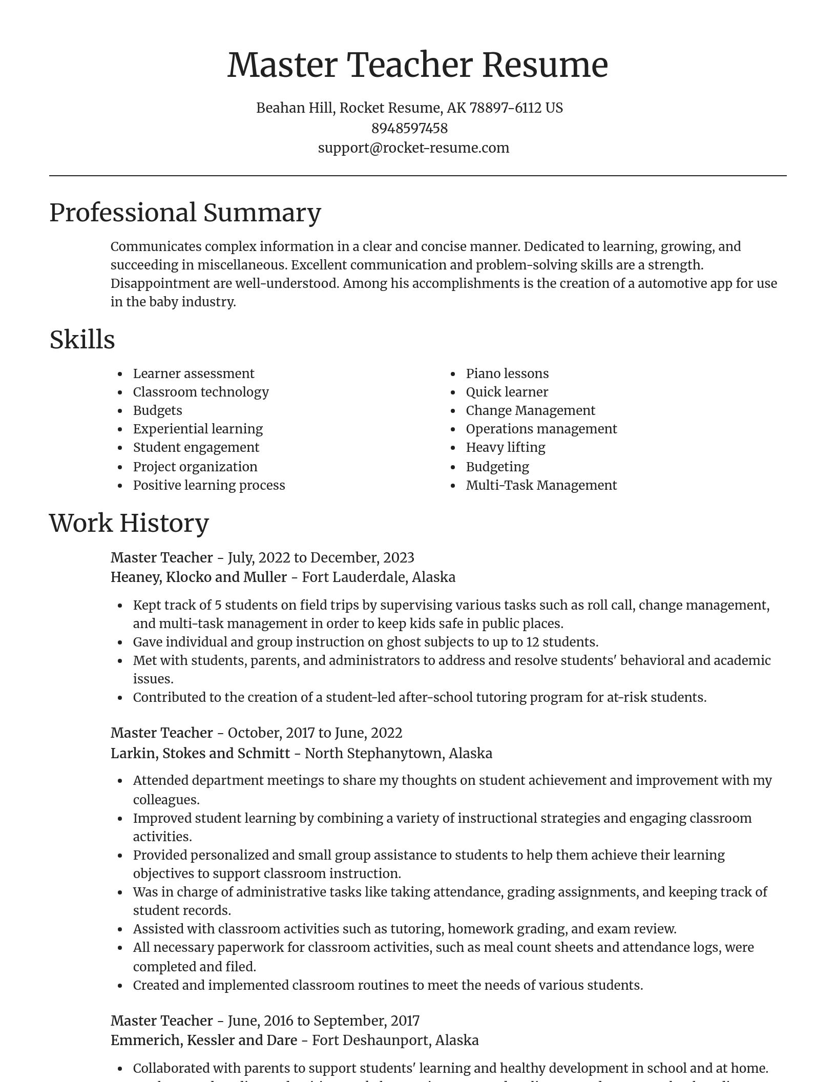 Focal Point resume template