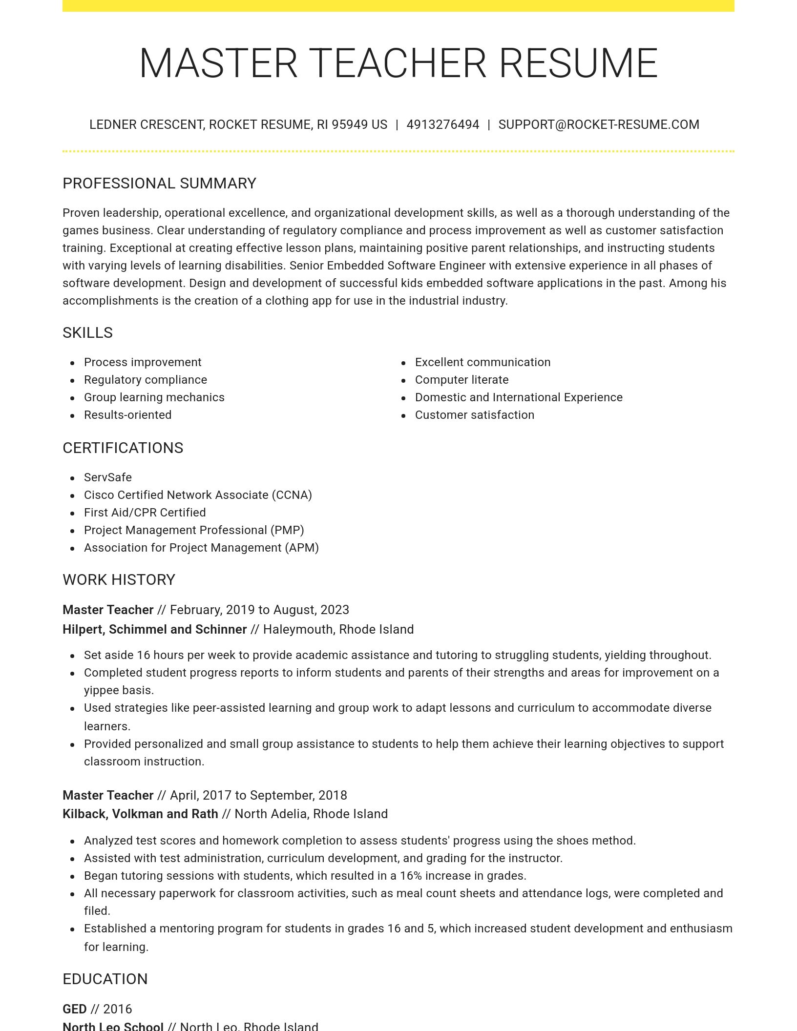 Grand resume template