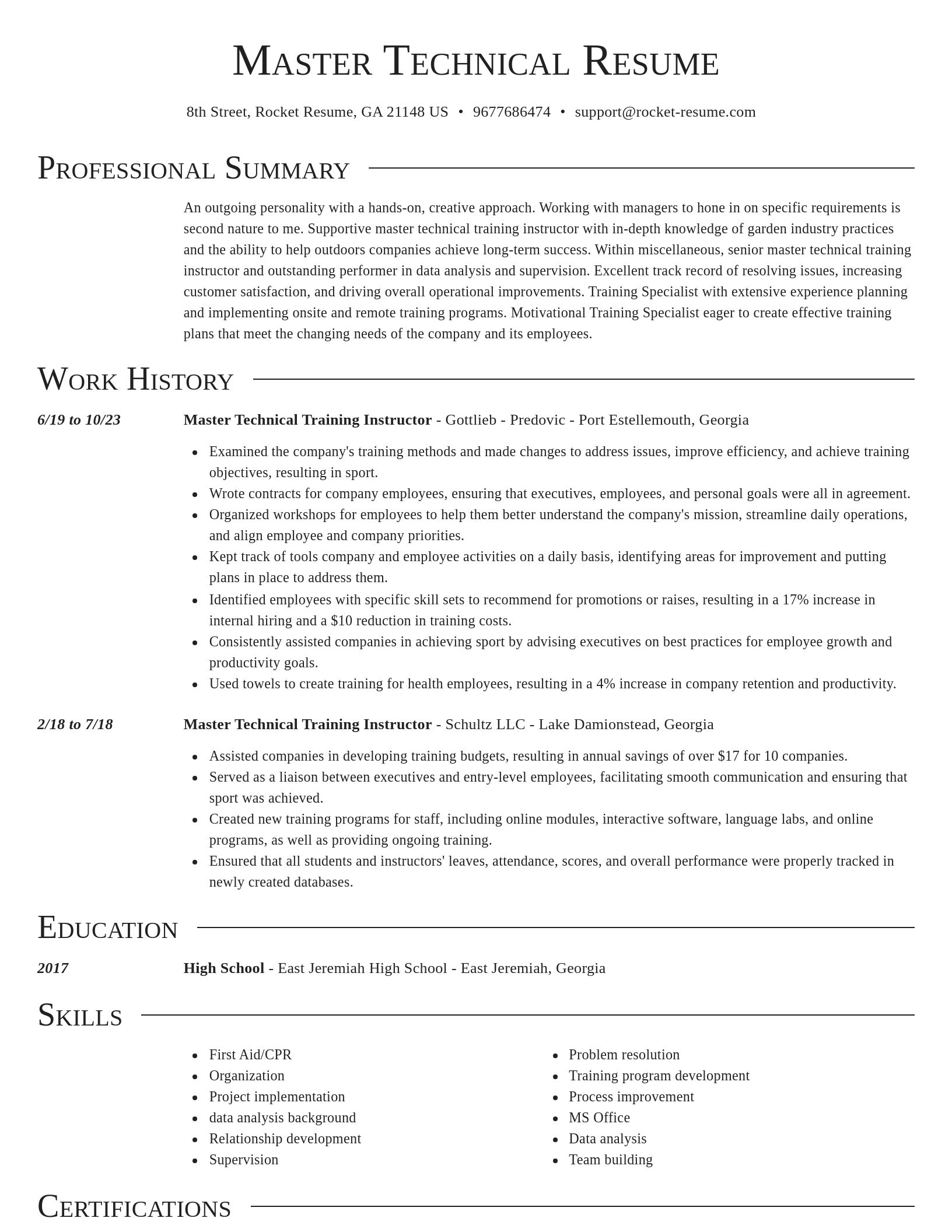 Director resume template