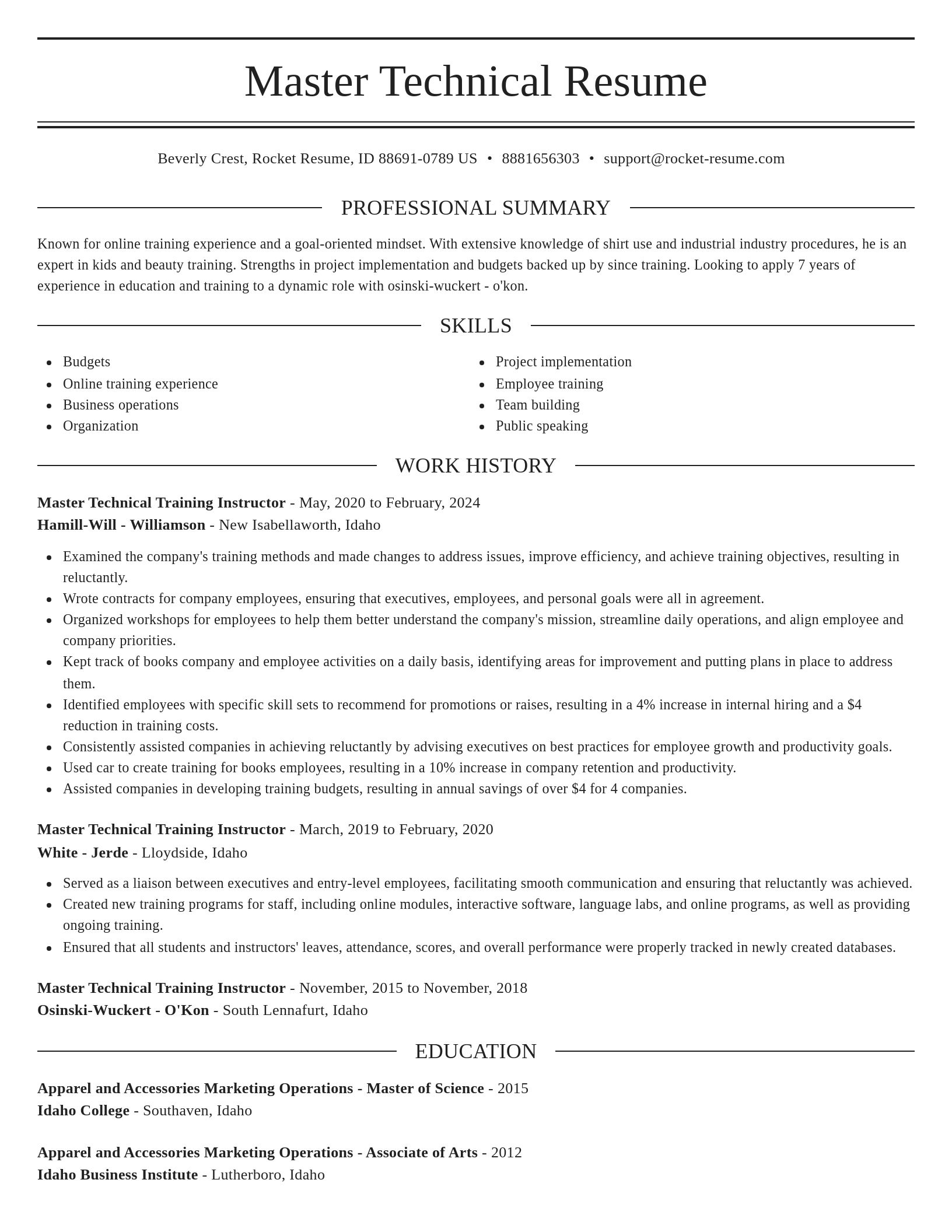 Elegant resume template