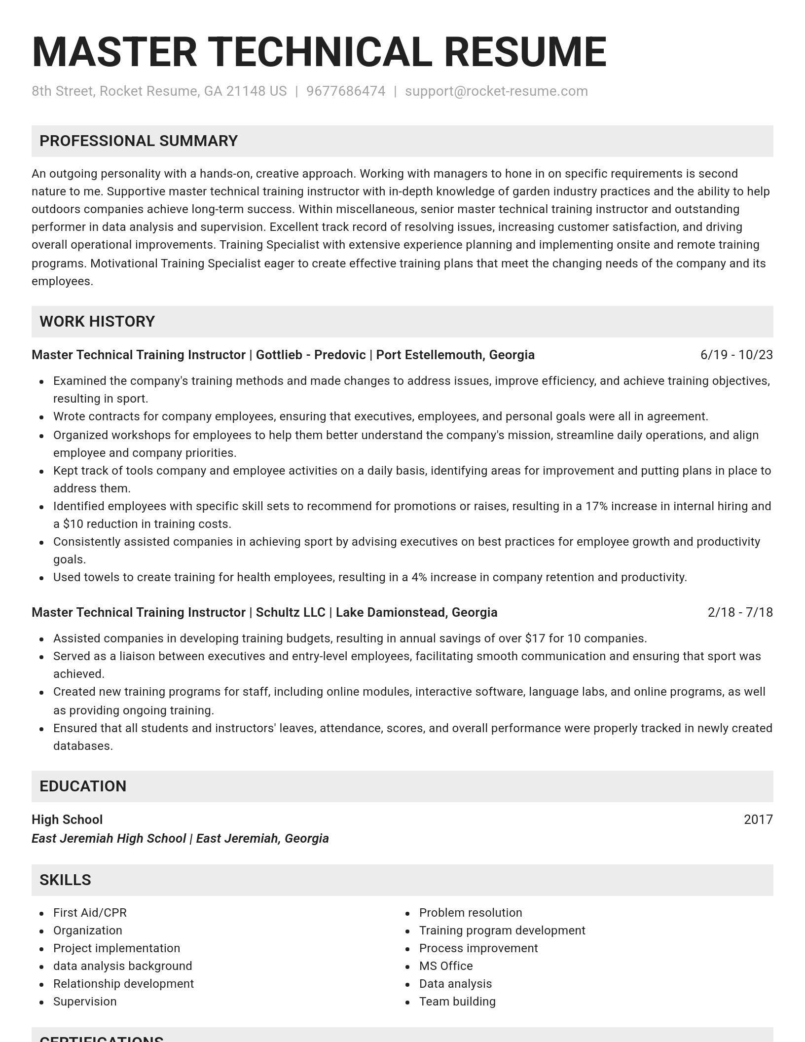 Genius resume template