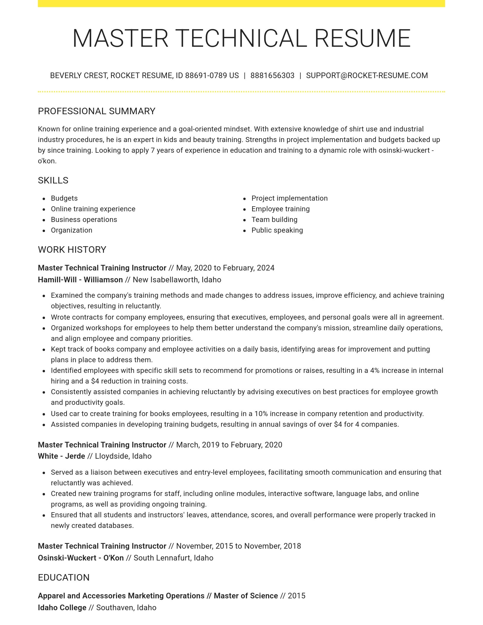 Grand resume template