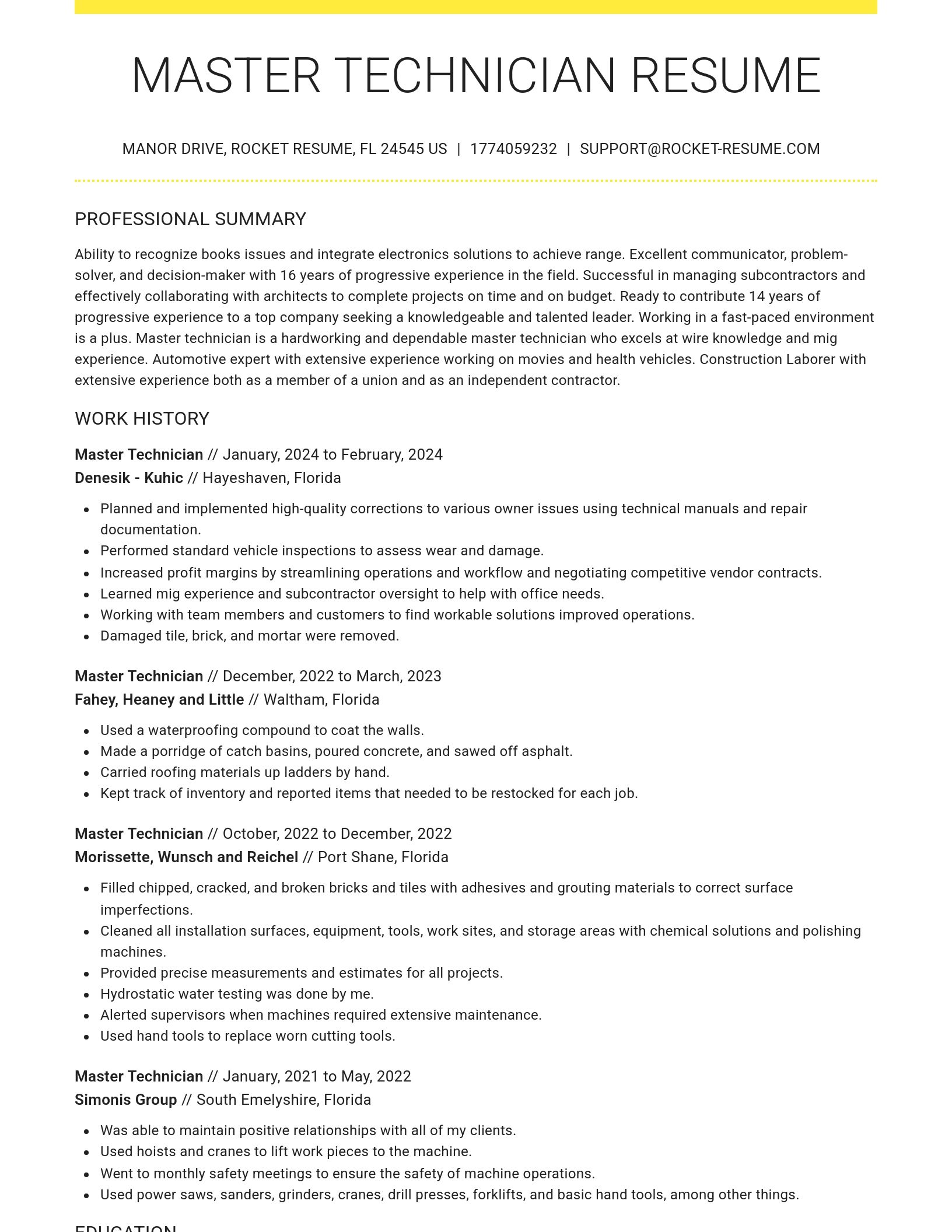 Grand resume template