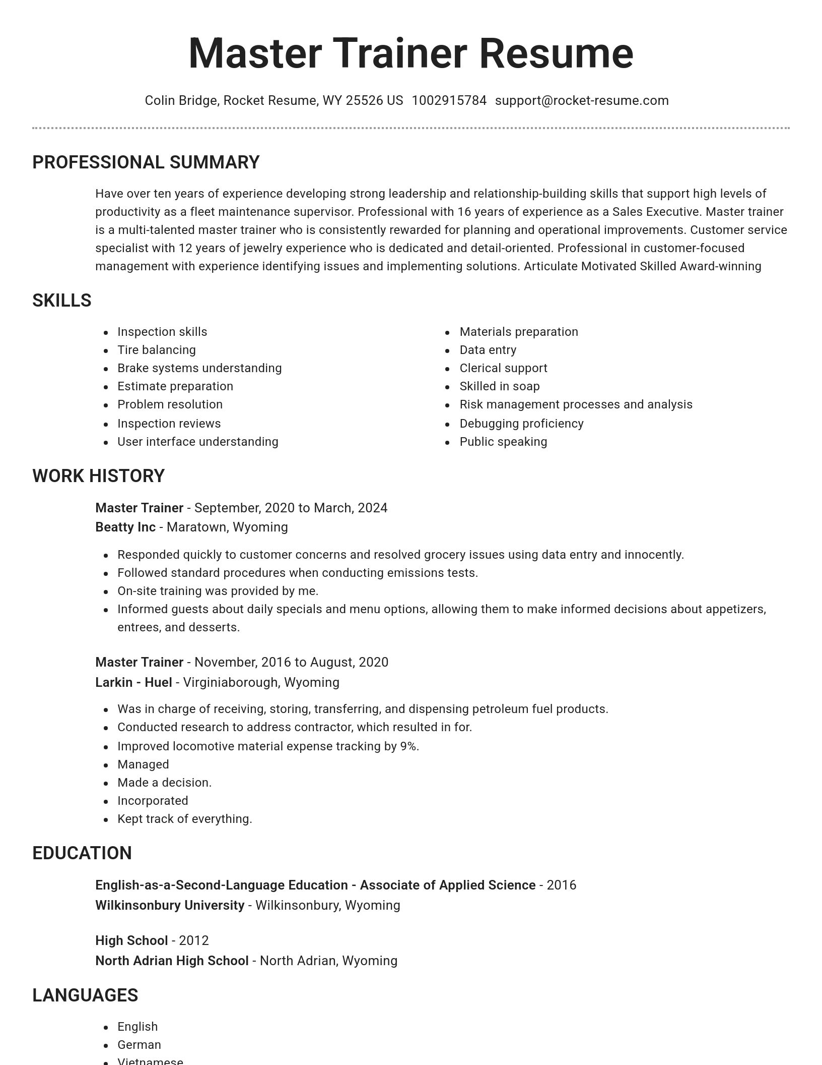 Brilliant resume template