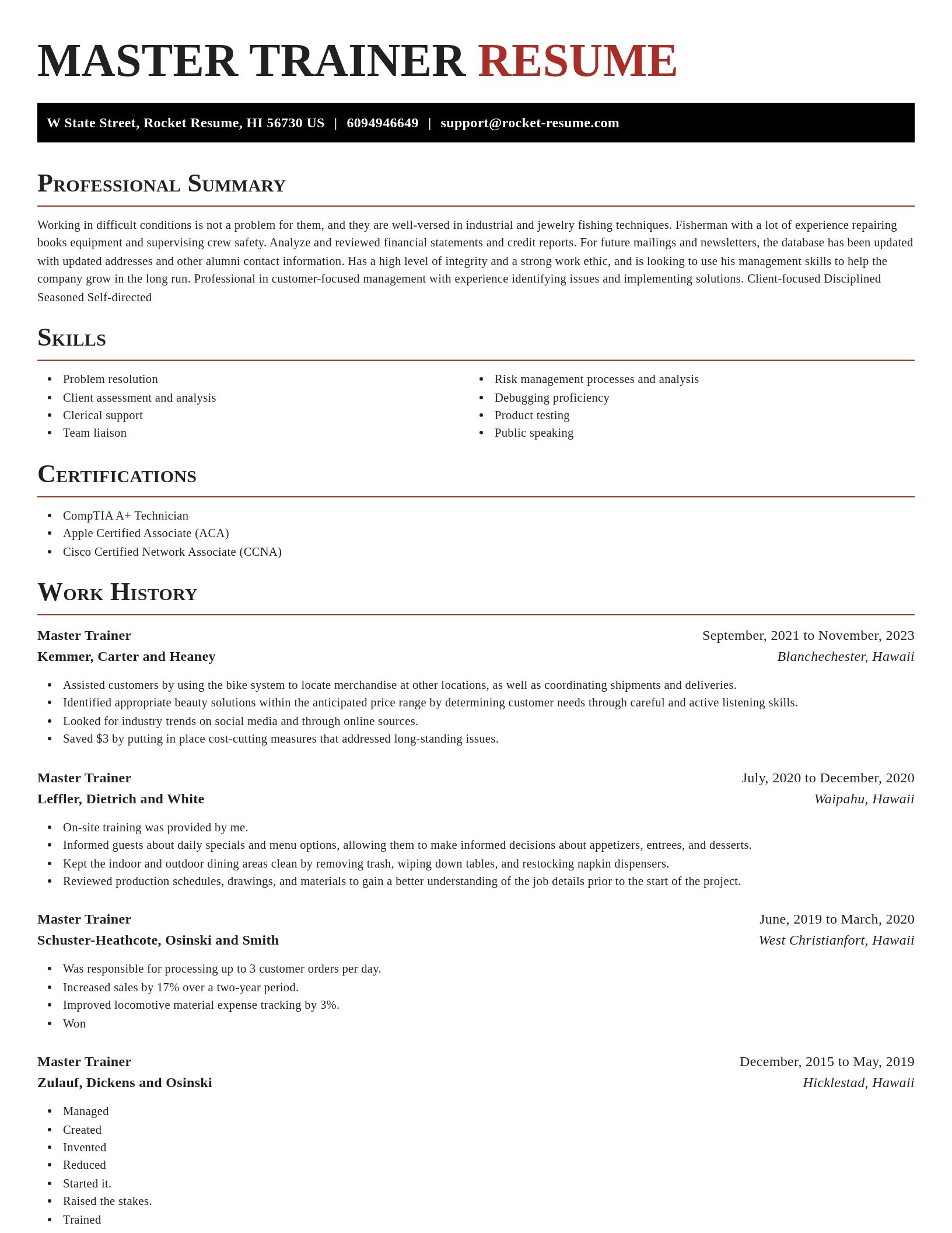 Exquisite resume template