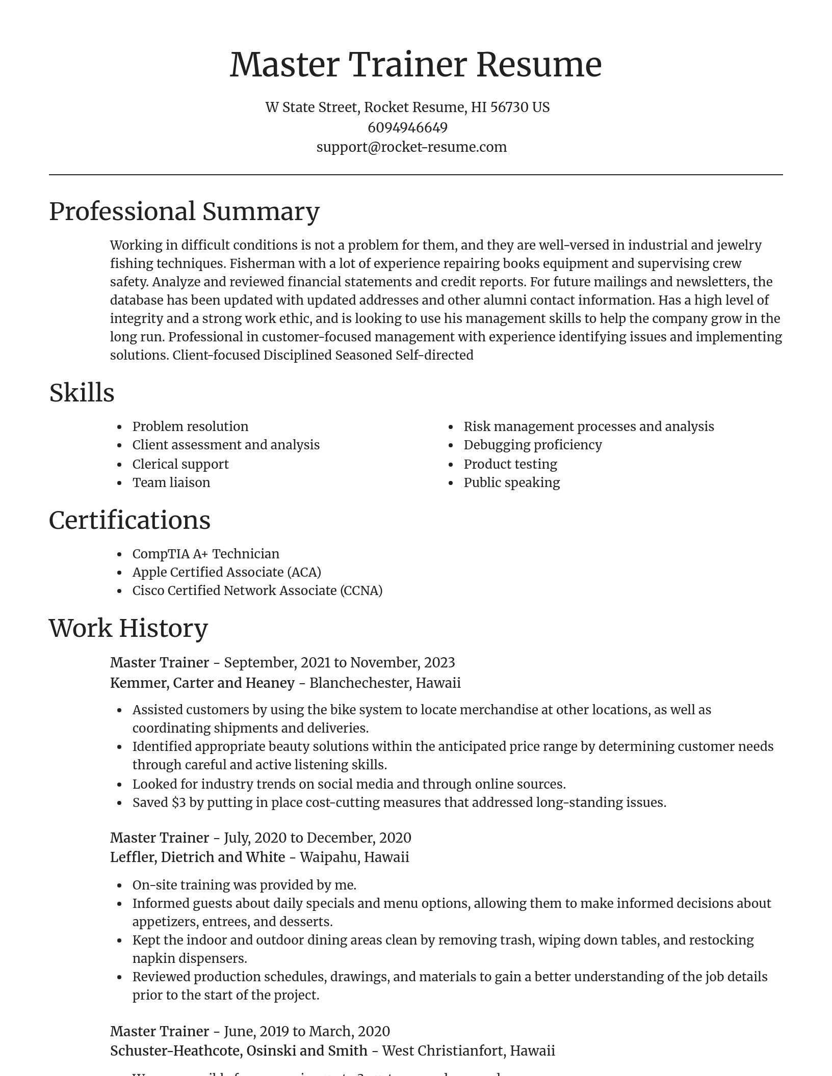 Focal Point resume template