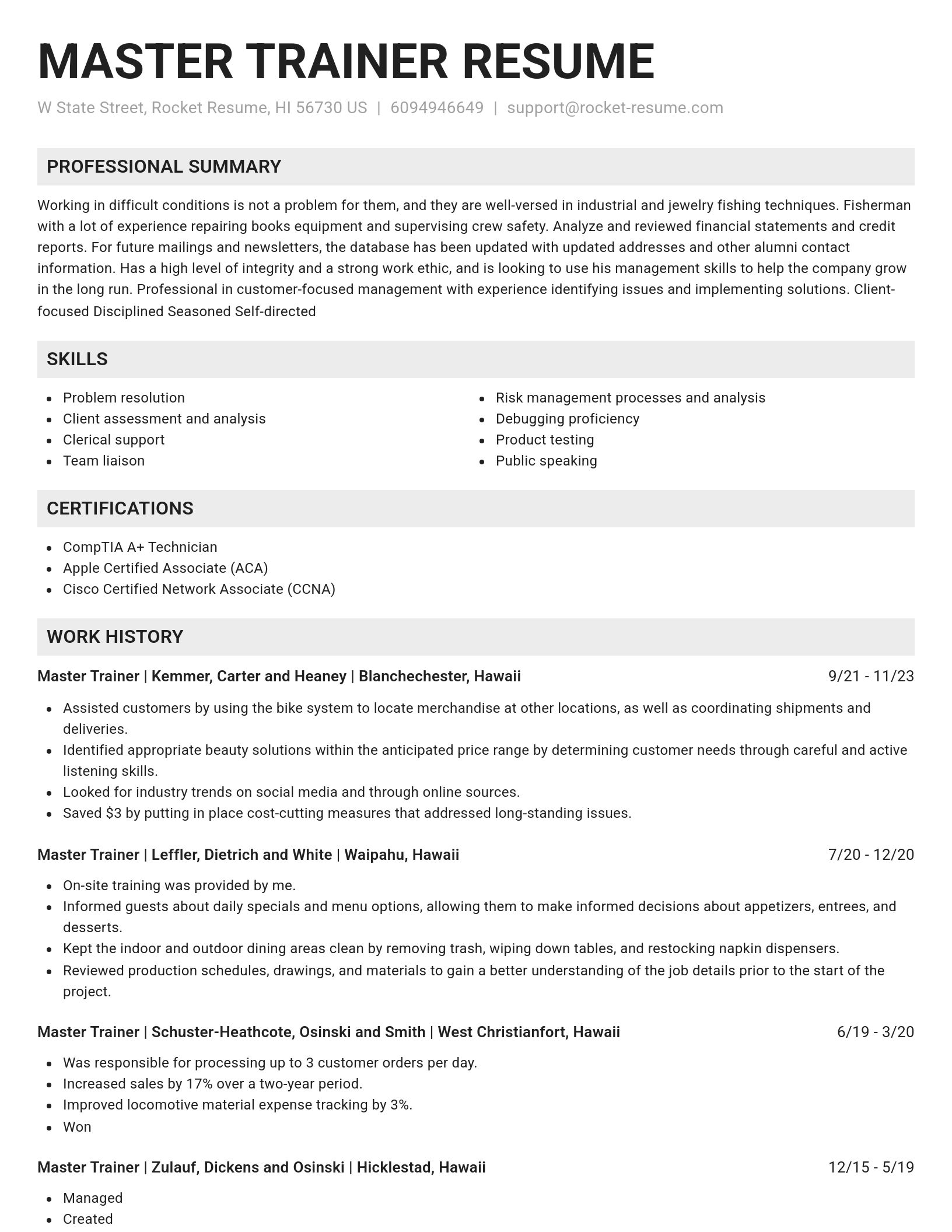Genius resume template