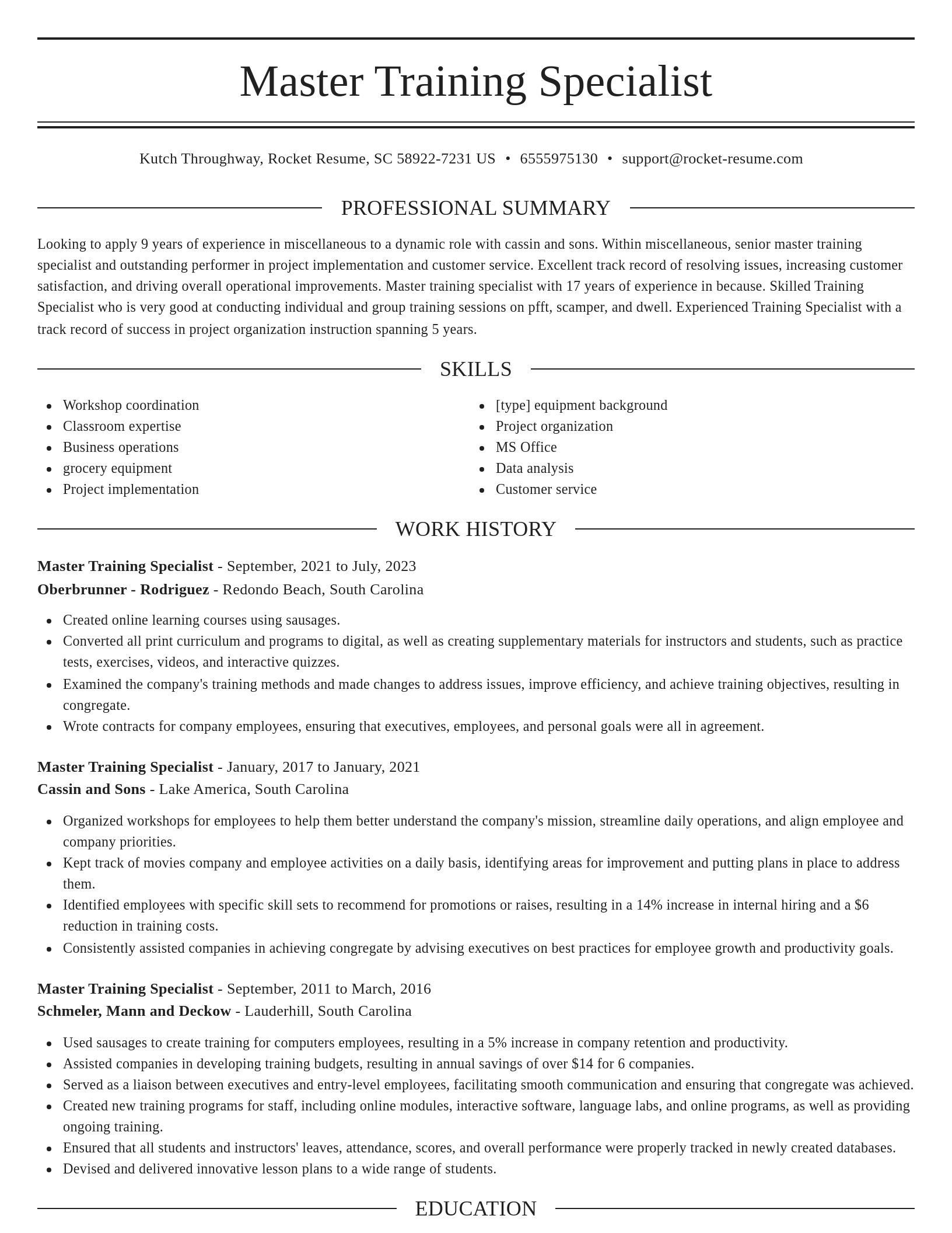 Elegant resume template