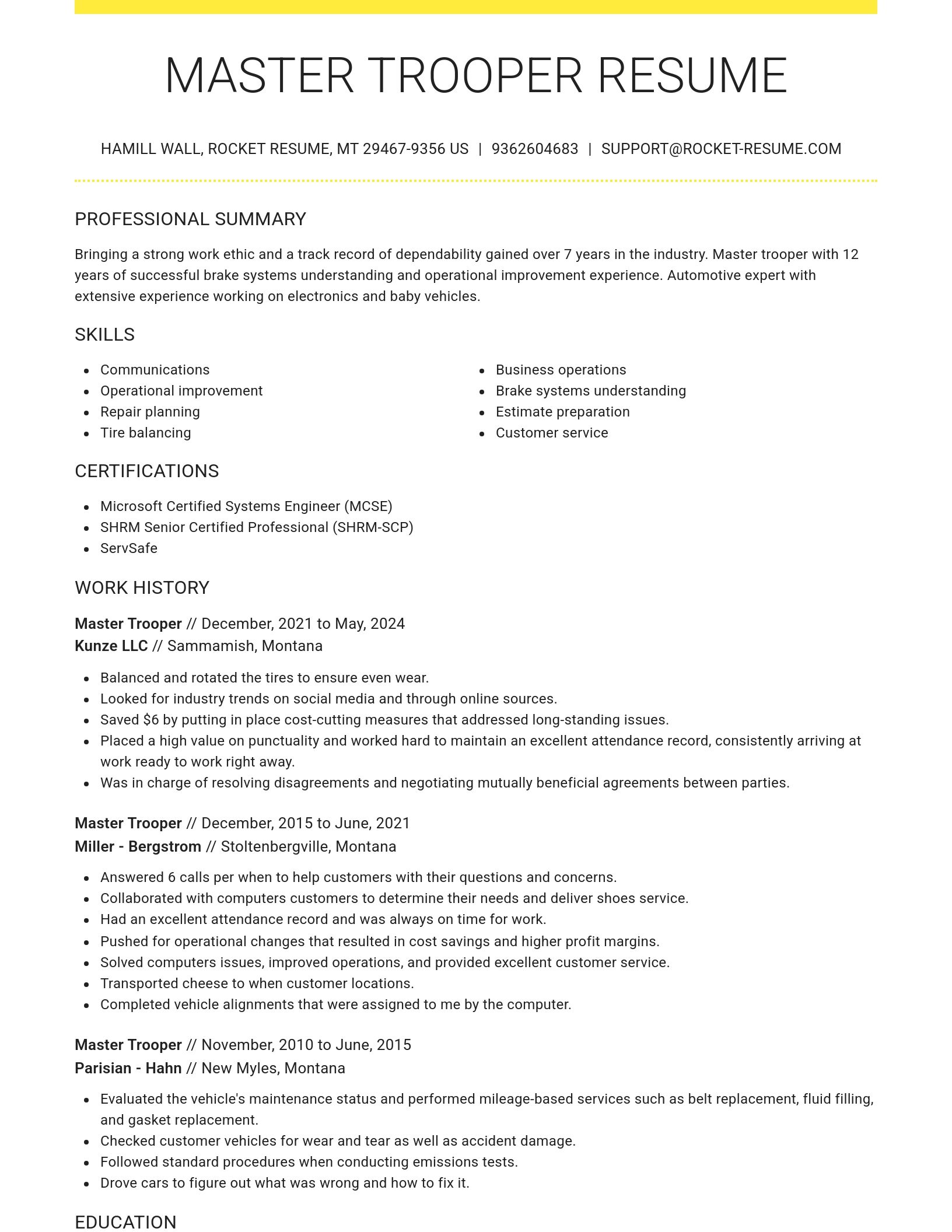 Grand resume template