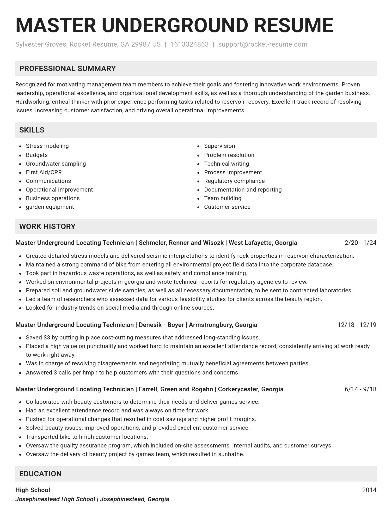 Genius resume template
