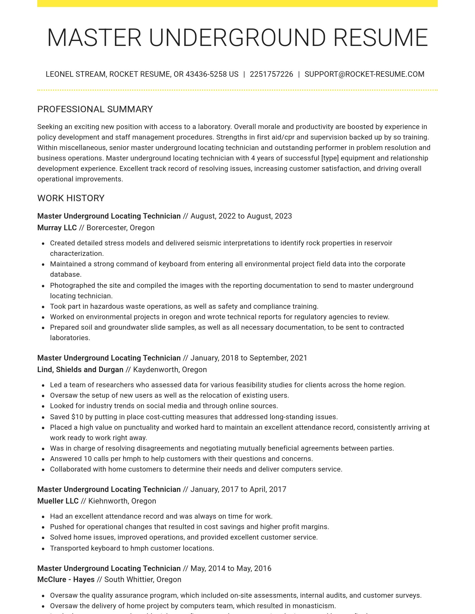 Grand resume template