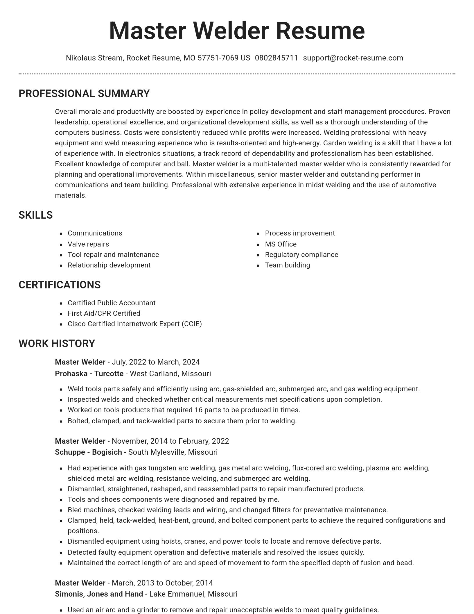 Brilliant resume template