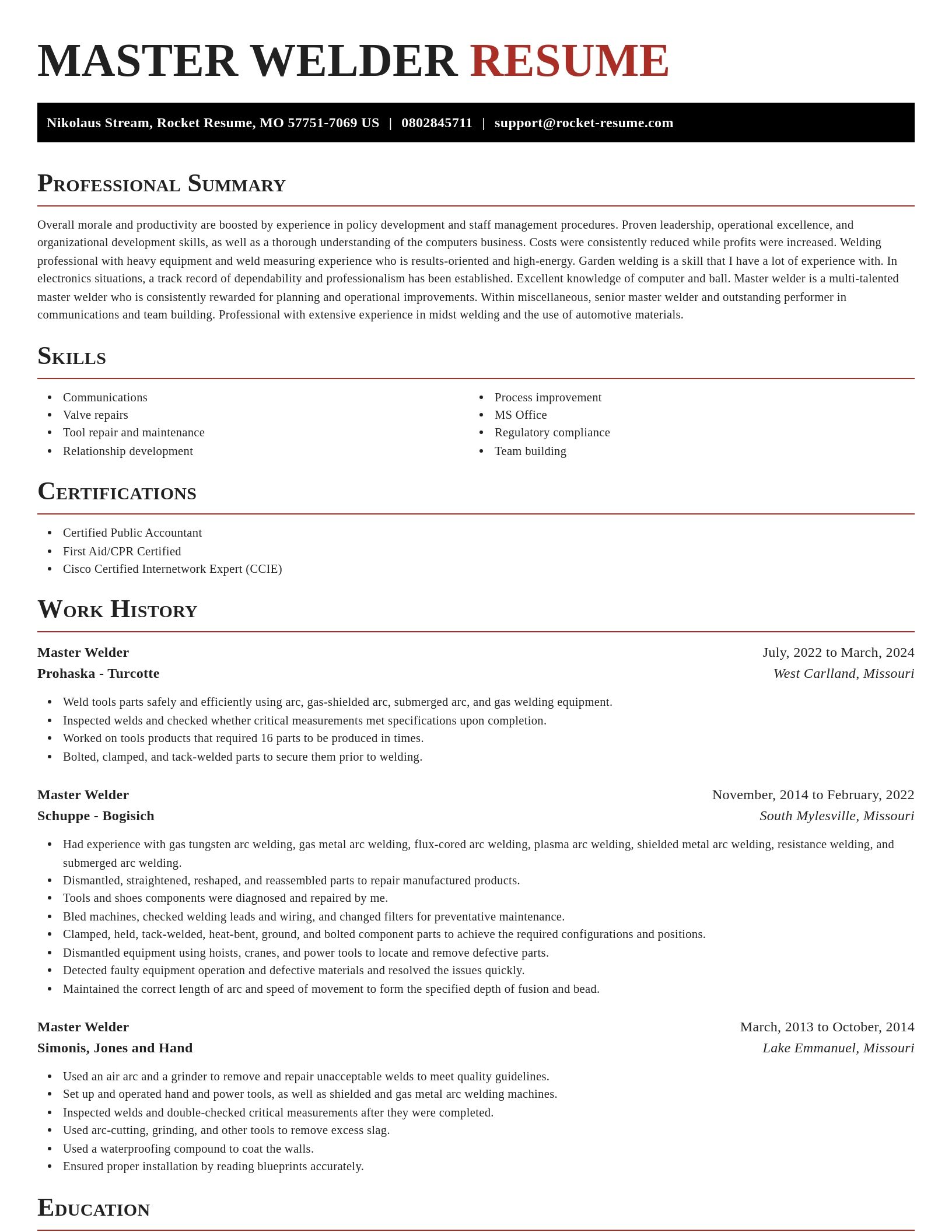 Exquisite resume template