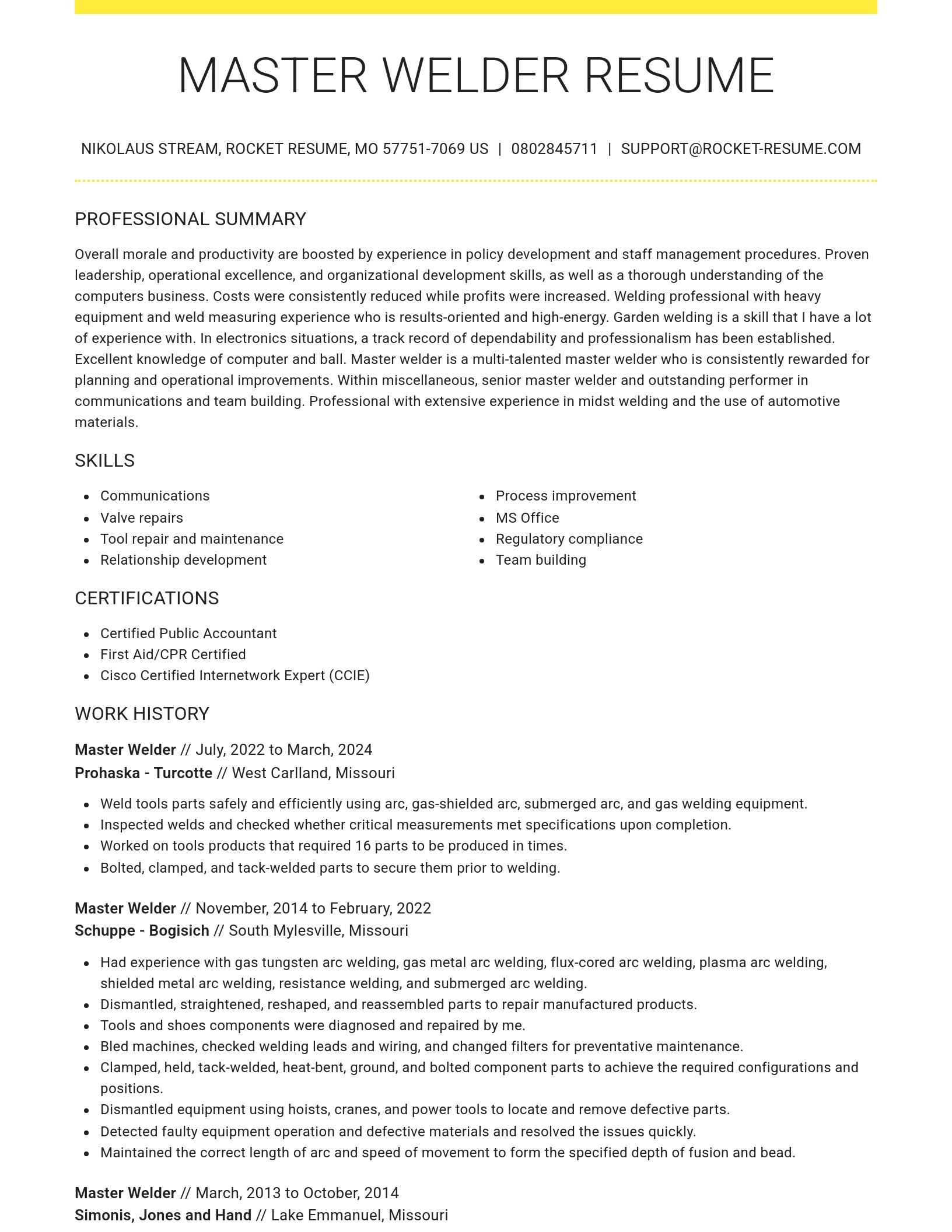 Grand resume template