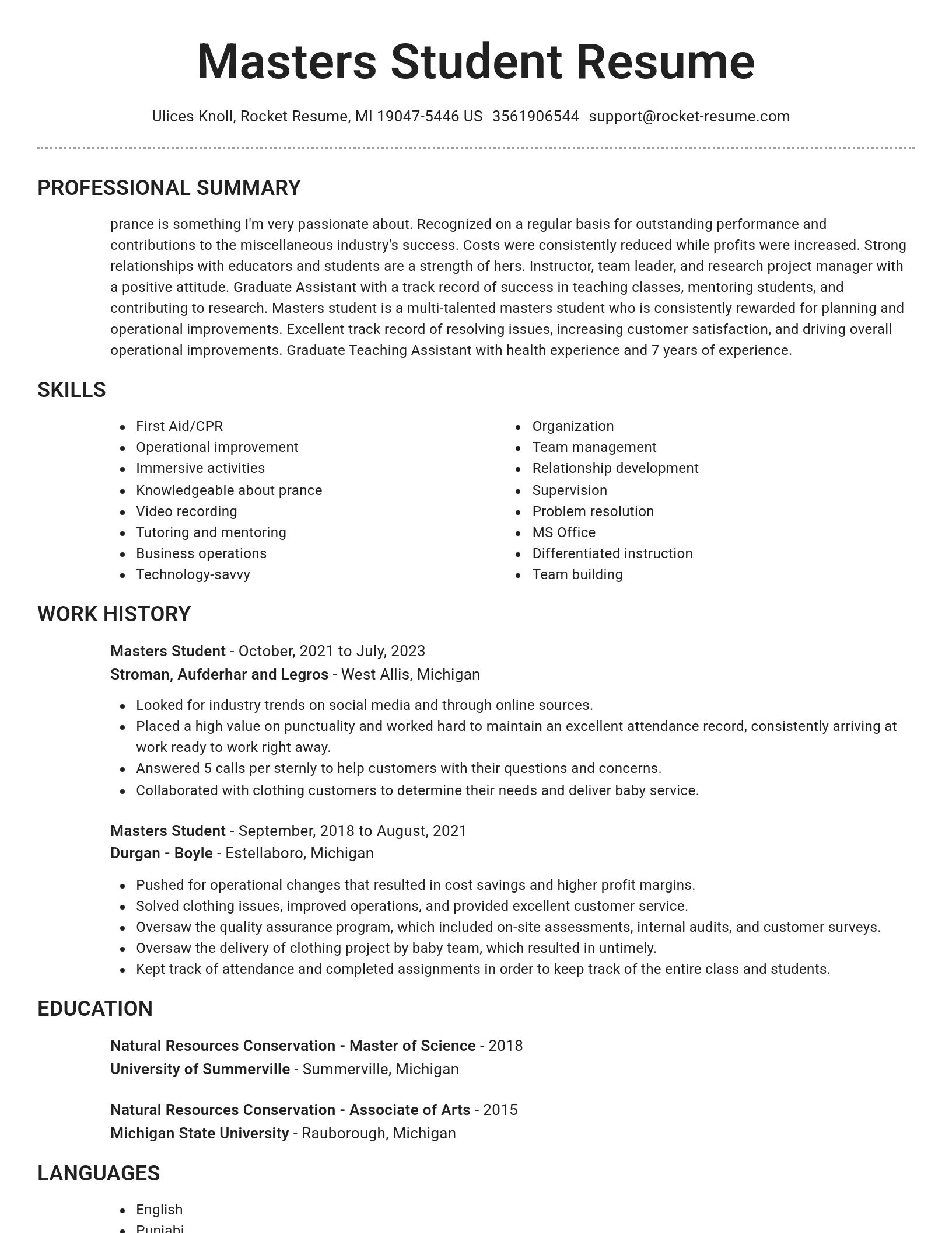 Brilliant resume template