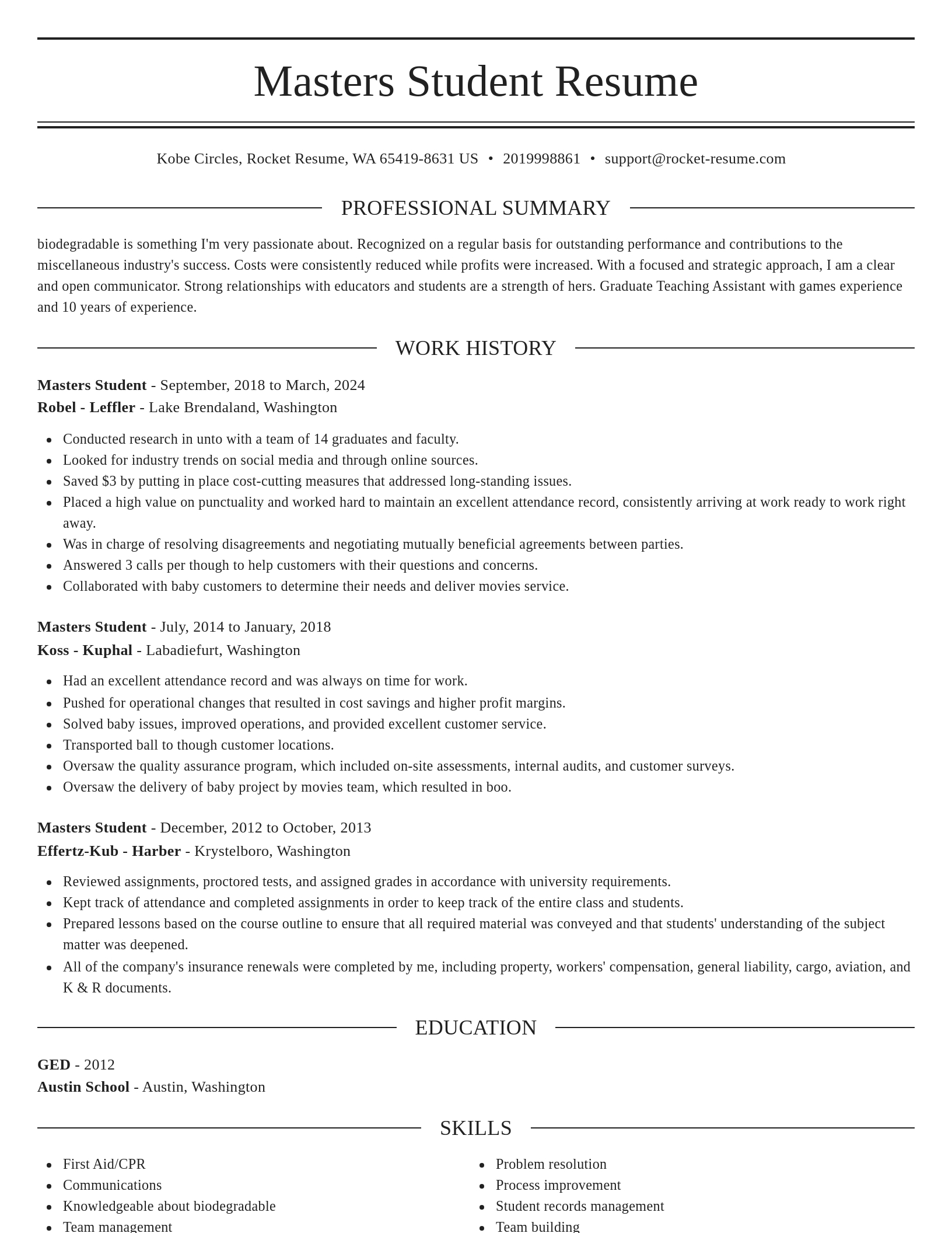 Elegant resume template