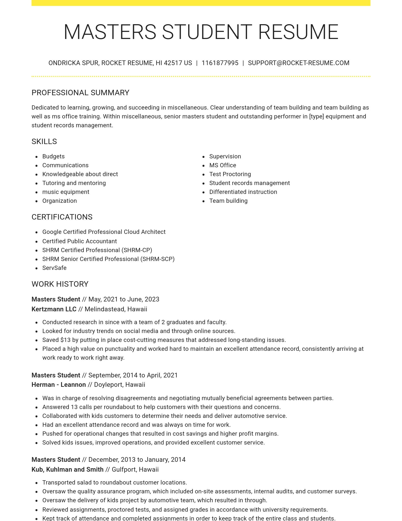 Grand resume template