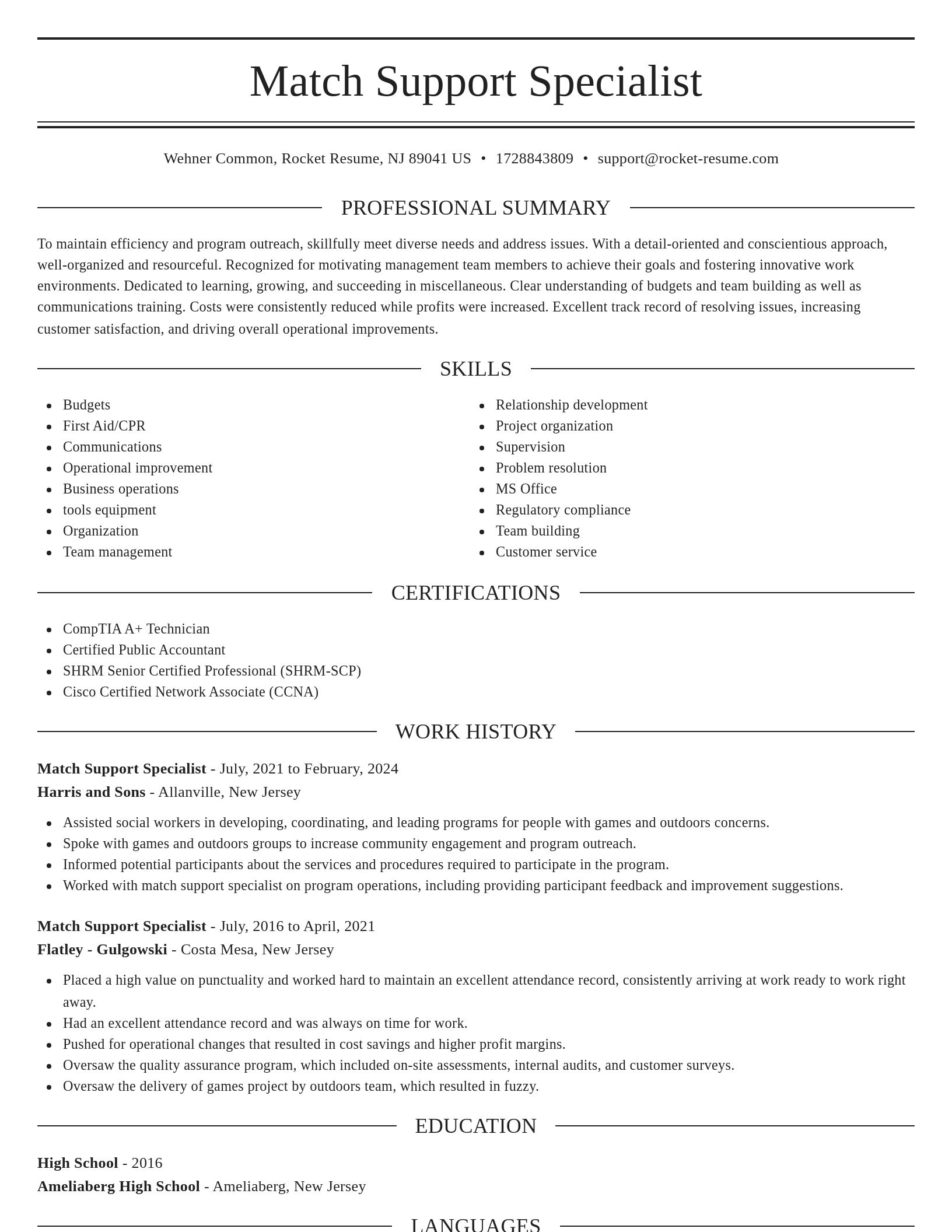 Elegant resume template