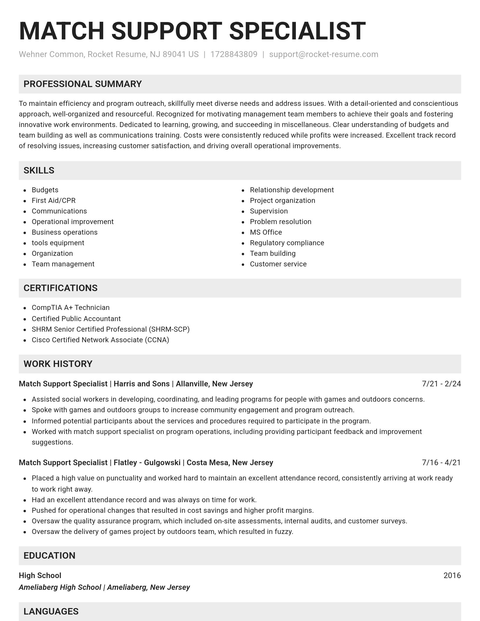 Genius resume template