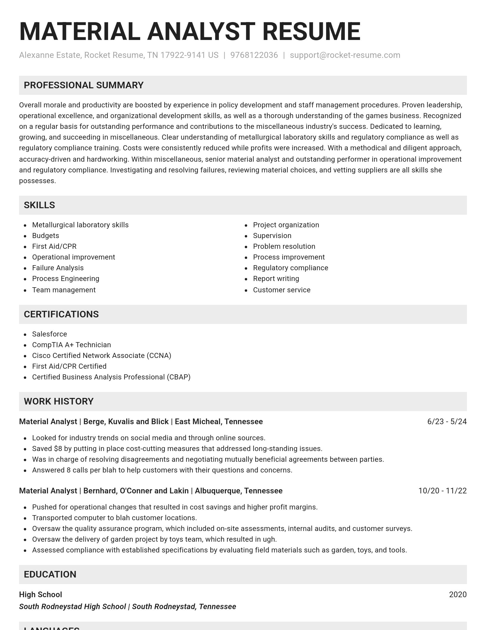Genius resume template