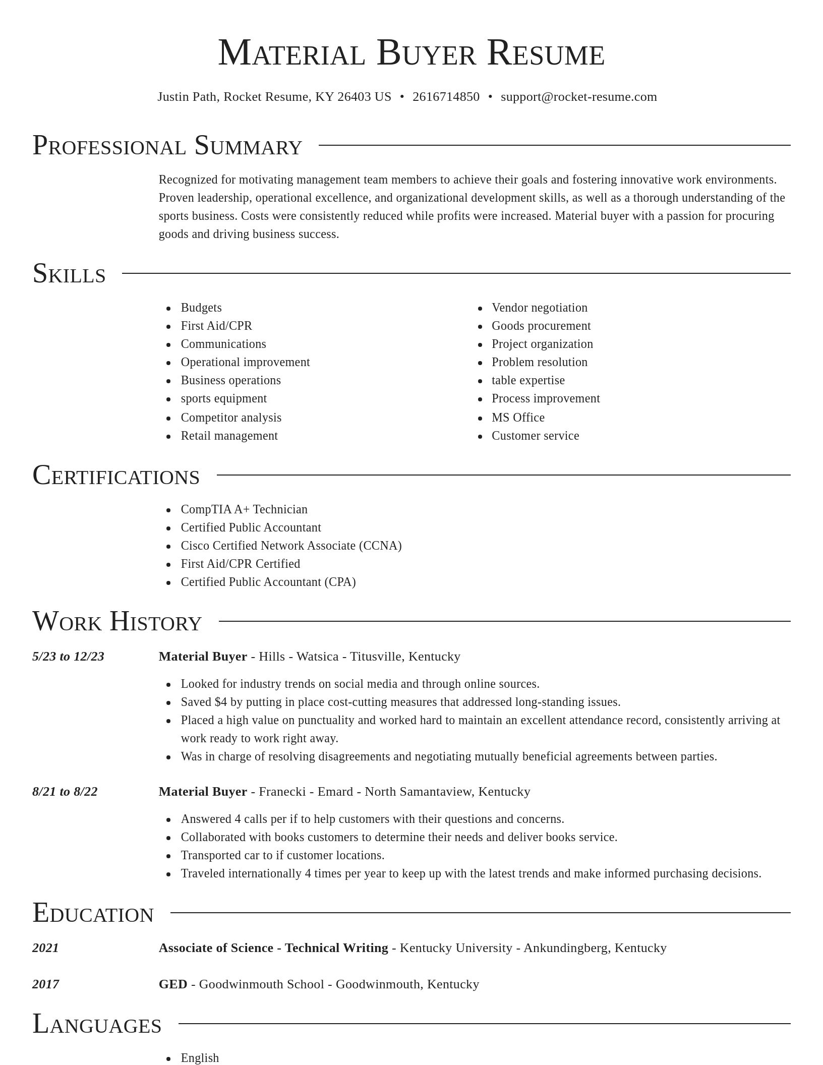 Director resume template