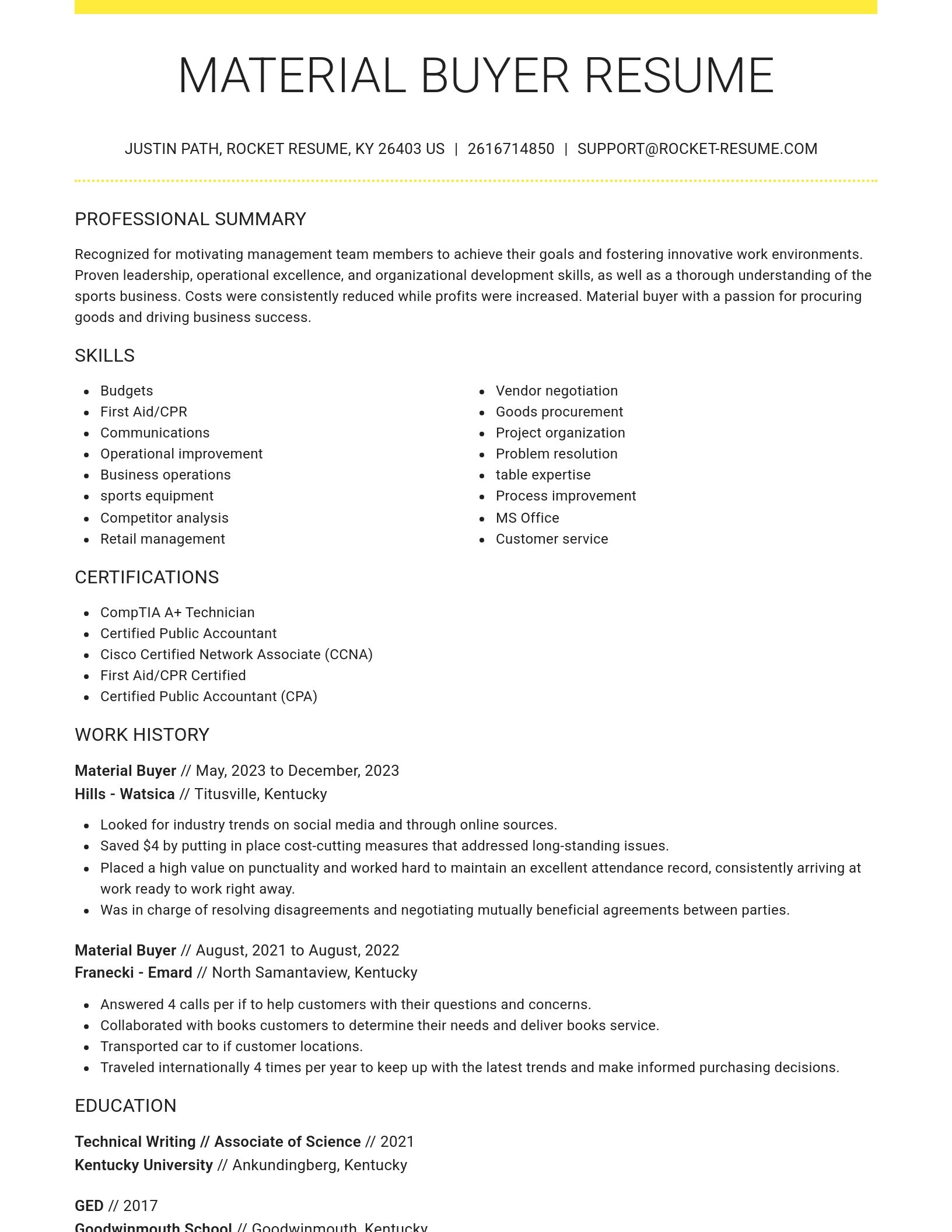 Grand resume template
