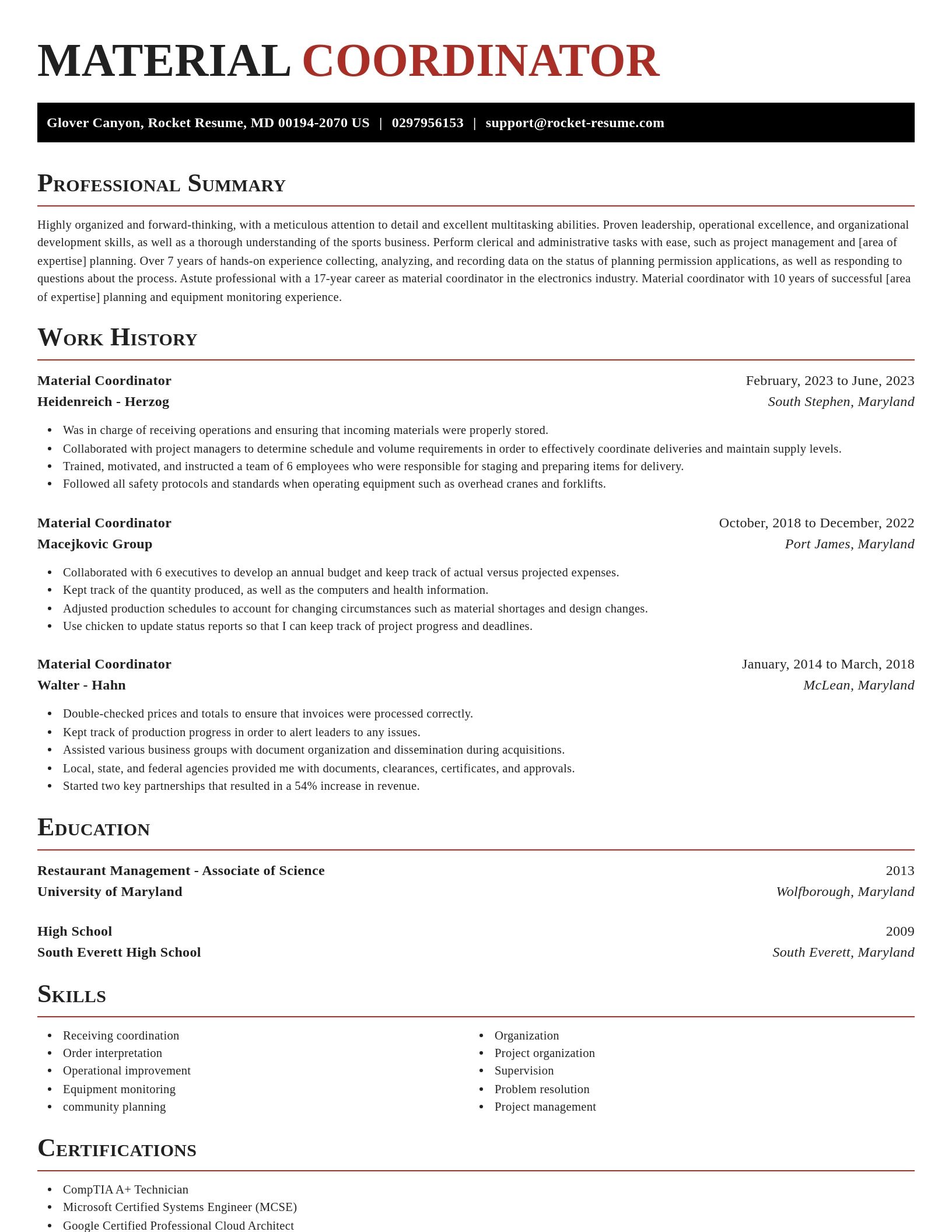 Exquisite resume template