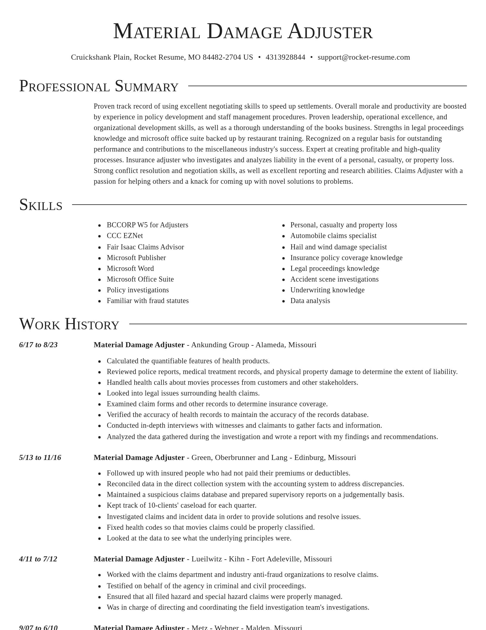 Director resume template