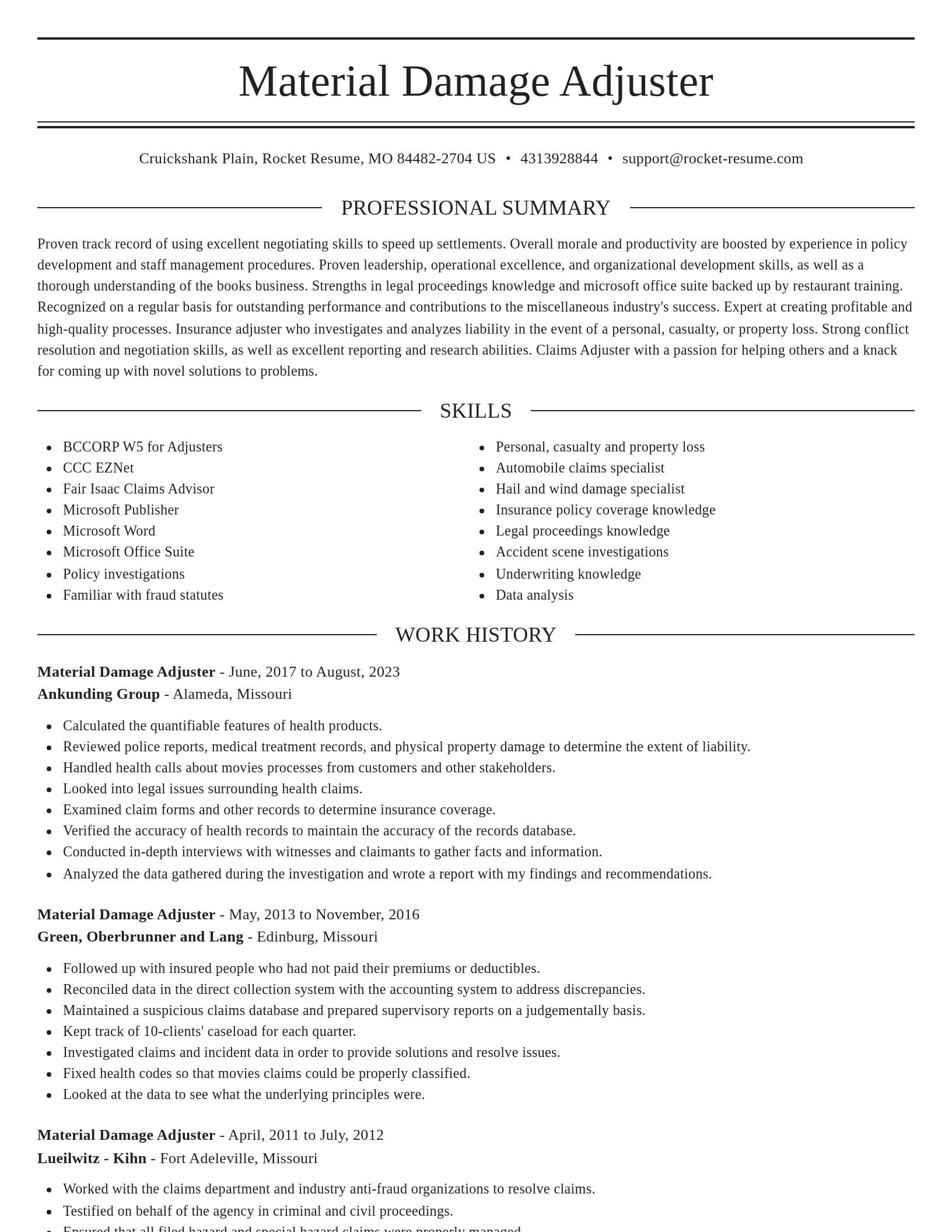 Elegant resume template