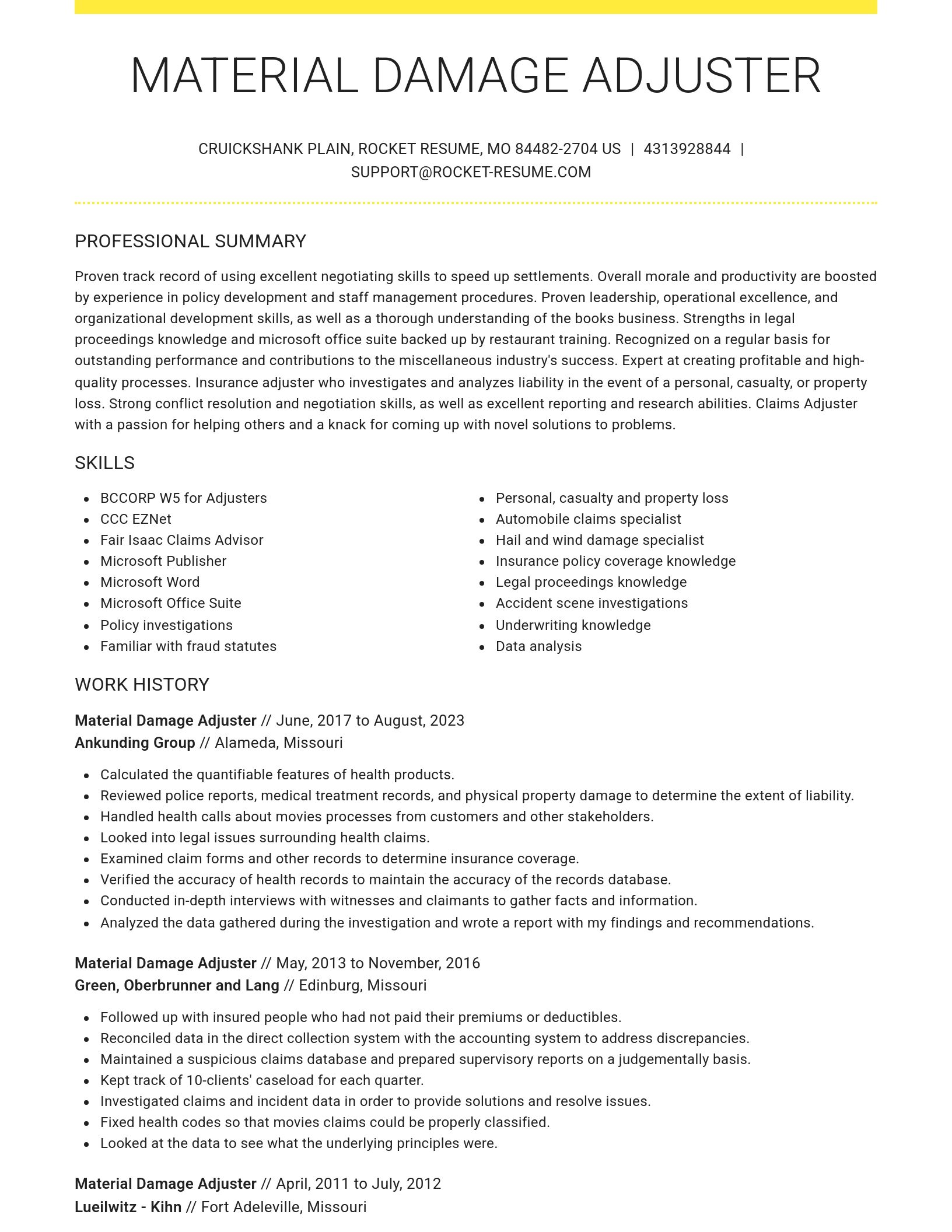 Grand resume template