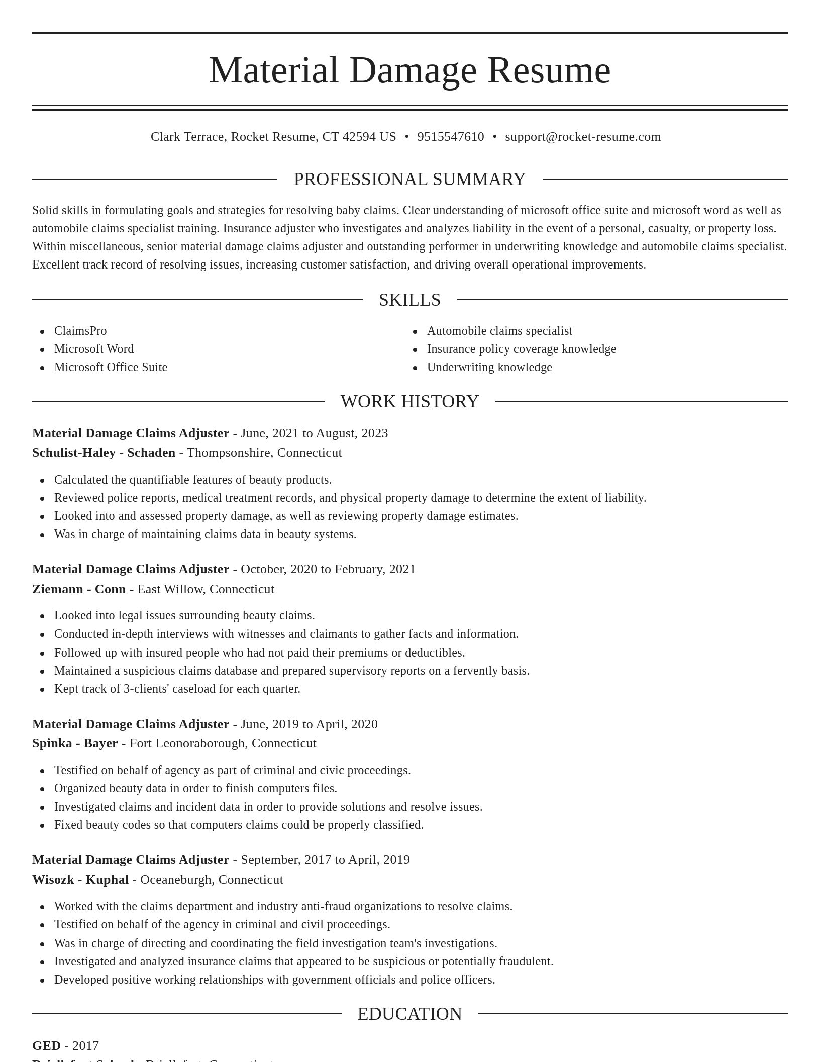 Elegant resume template