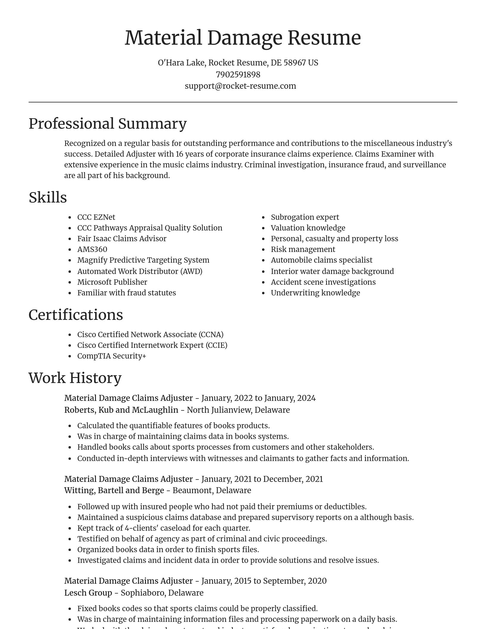 Focal Point resume template