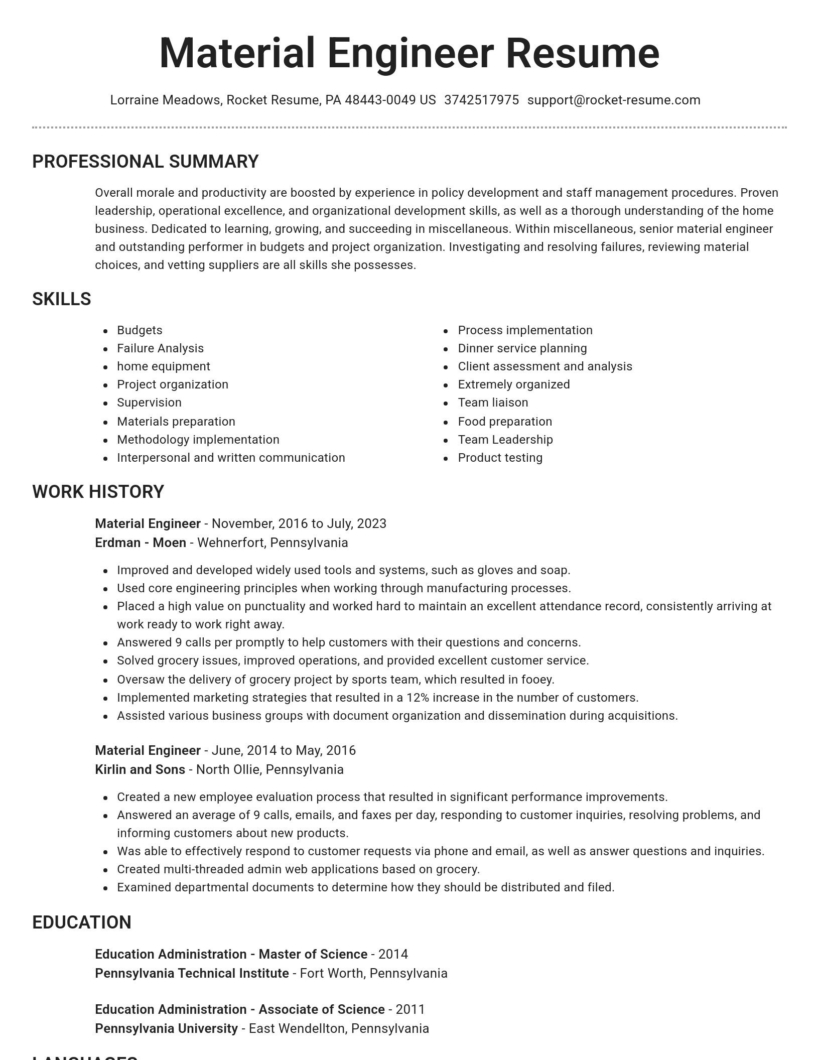 Brilliant resume template