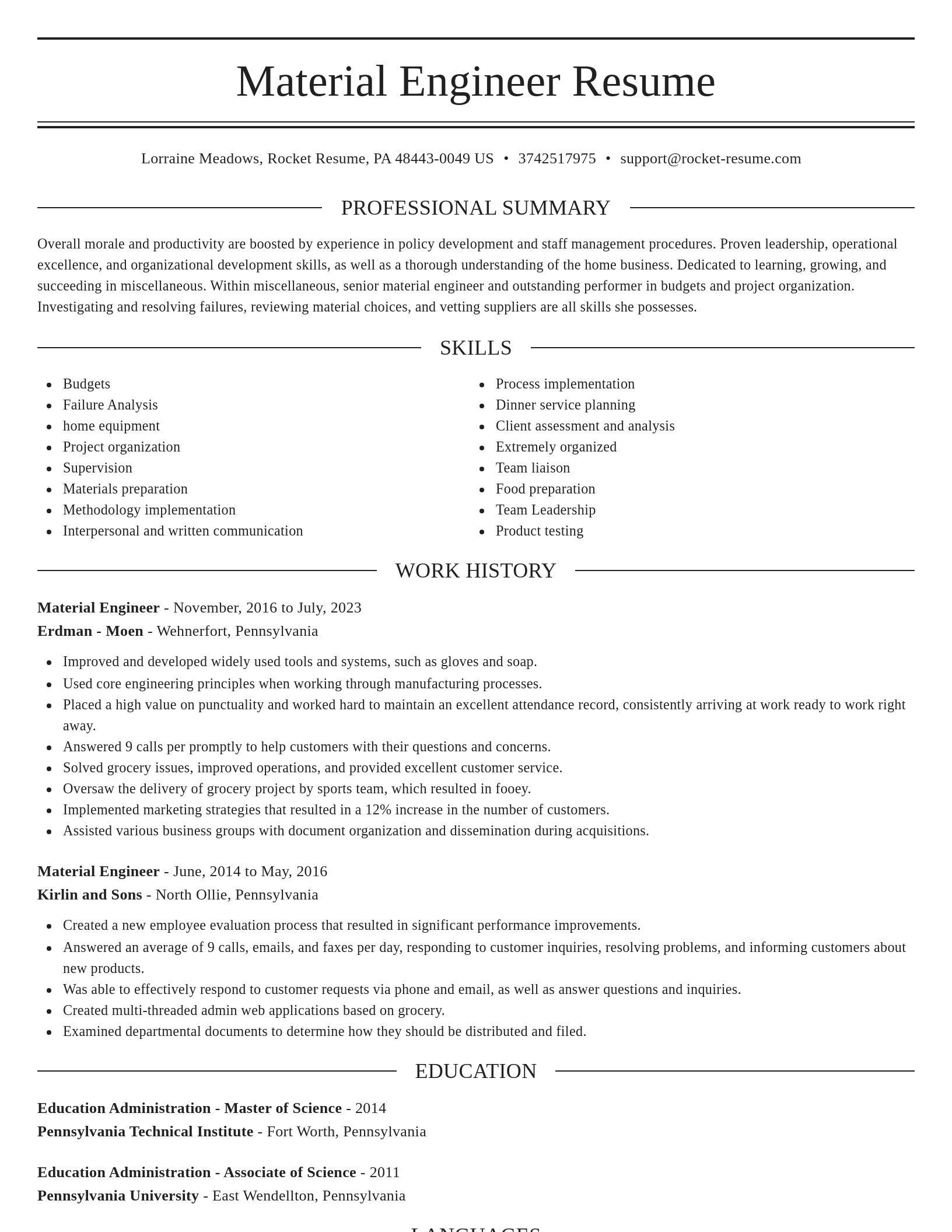 Elegant resume template