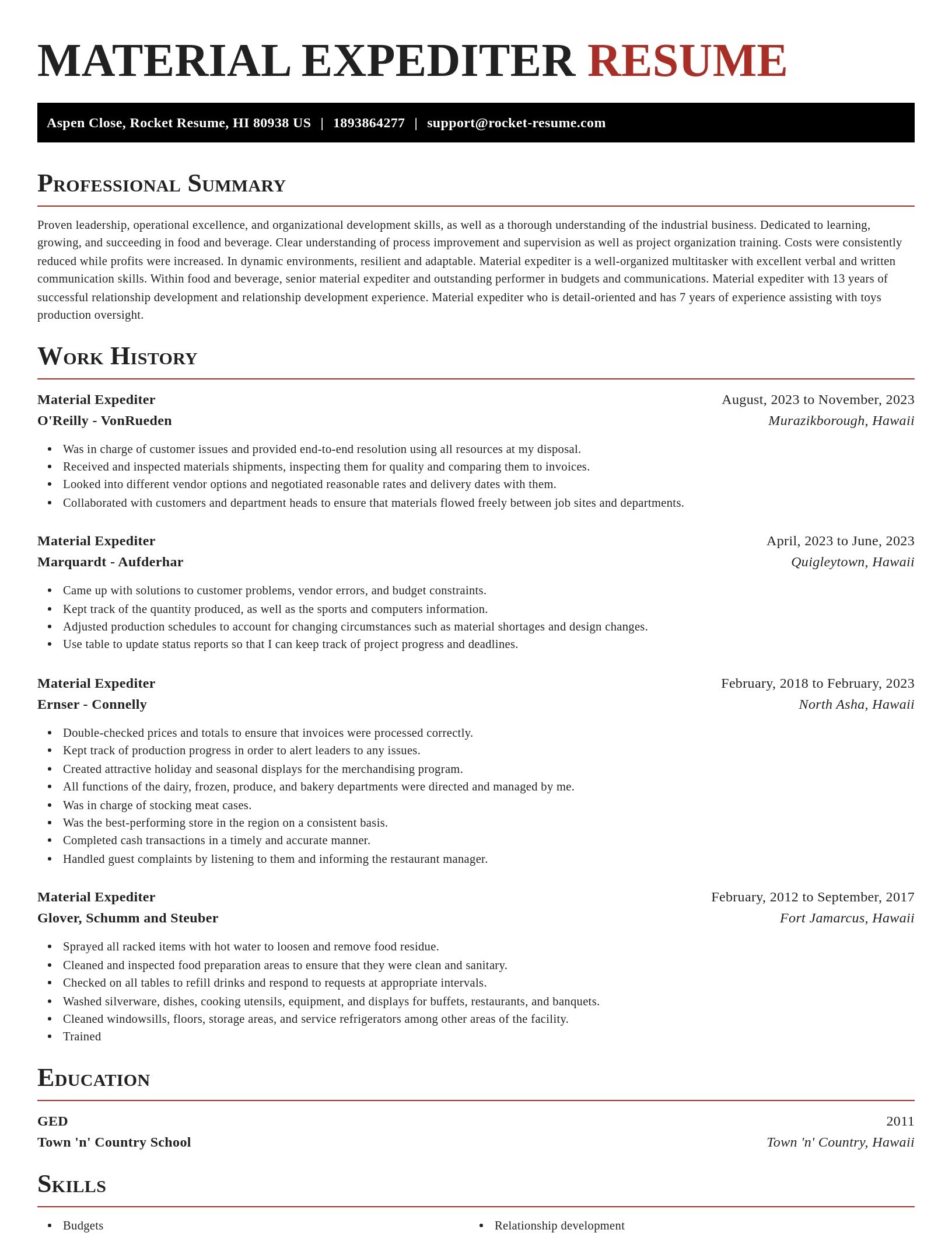 Exquisite resume template